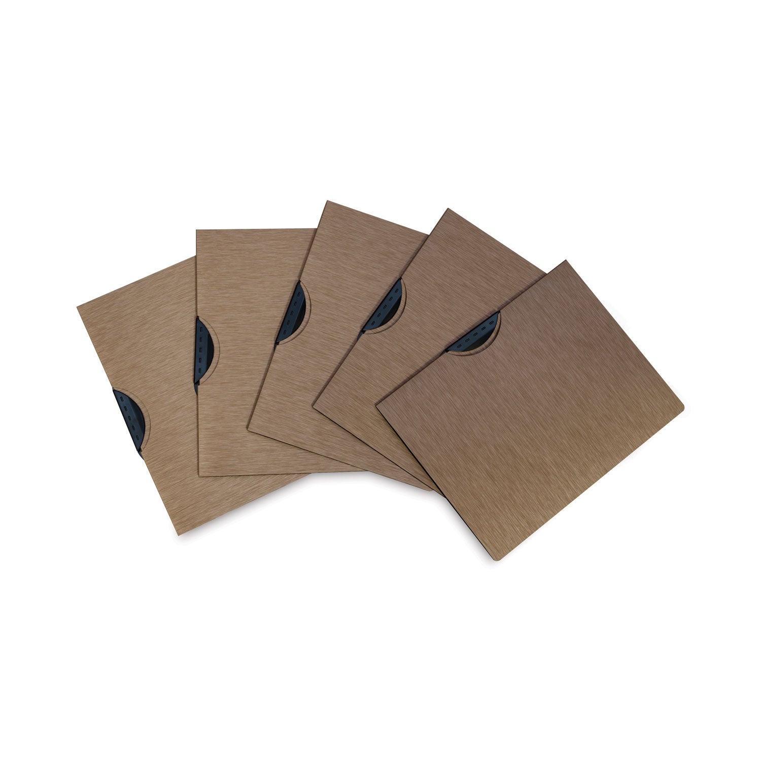 C-Line® Modern Metallic Executive Style Report Cover, Swing Clip, 8.5 x 11, Bronze/Bronze, 5/Pack