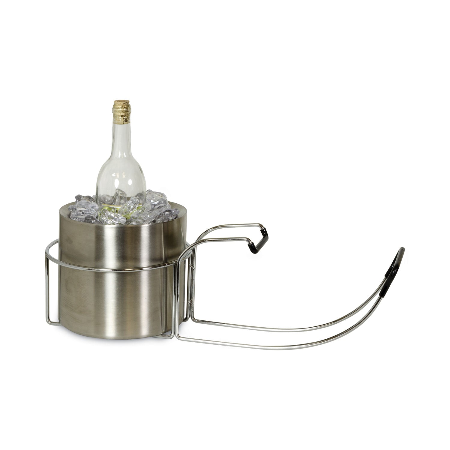 C-Line® Wine By Your Side, Steel Frame/red Wine Adapter/ice Bucket, 161.06 Cu In, Stainless Steel