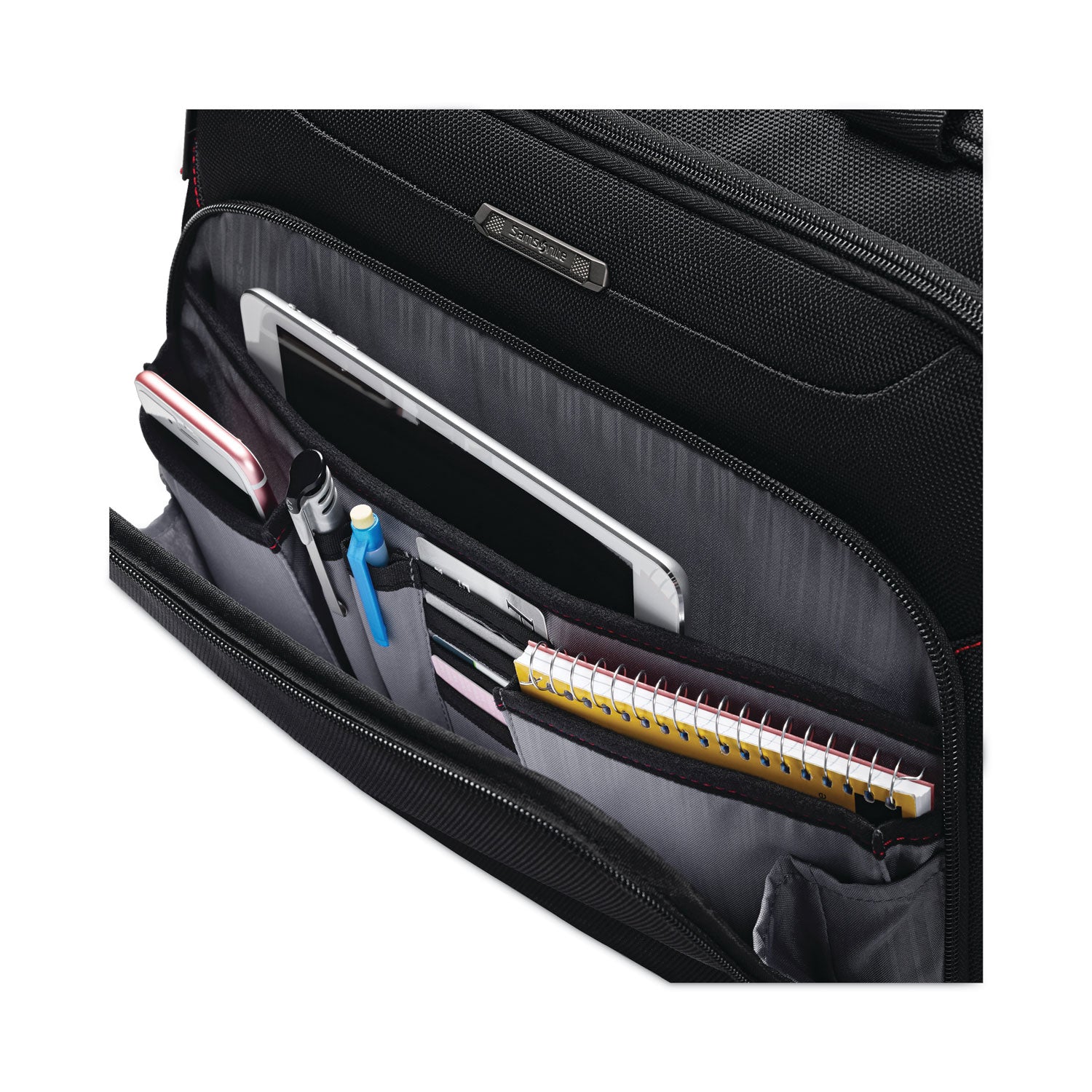 Samsonite® Xenon 3 Toploader Briefcase, Fits Devices Up to 15.6", Polyester, 16.5 x 4.75 x 12.75, Black