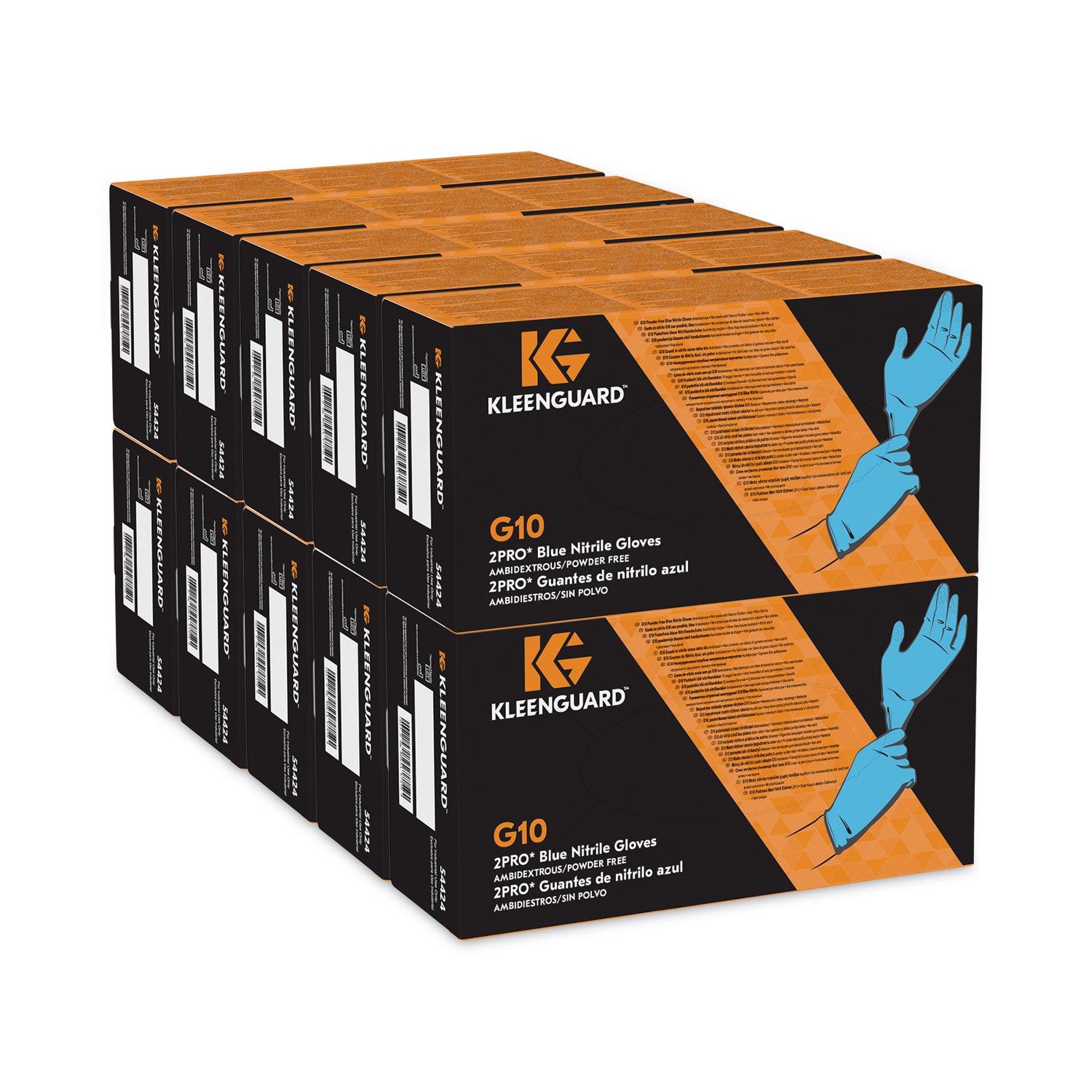 KleenGuard™ G10 2PRO Nitrile Gloves, Blue, X-Large, 90/Box