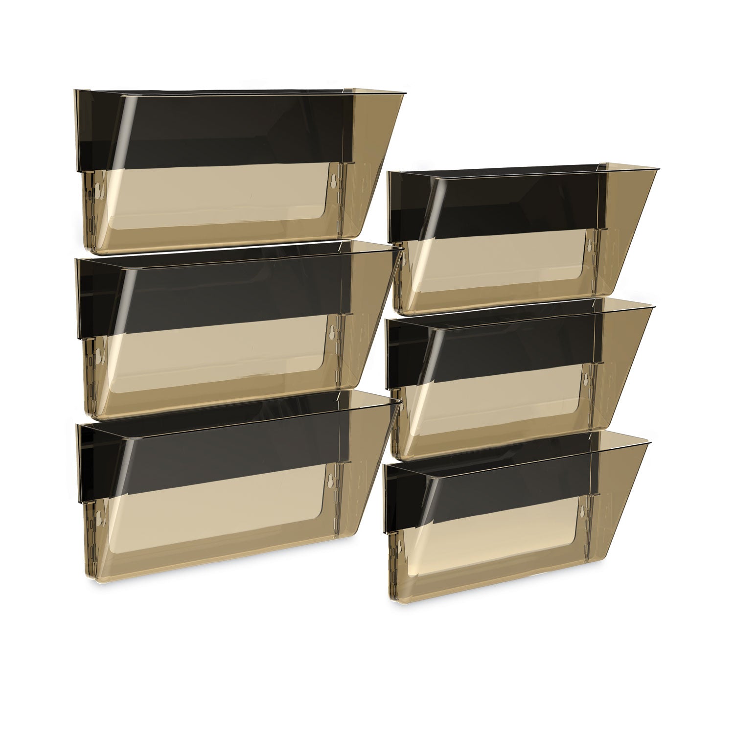 Storex Unbreakable Magnetic Wall File, Legal/Letter Size, 16" x 4" x 7", Smoke