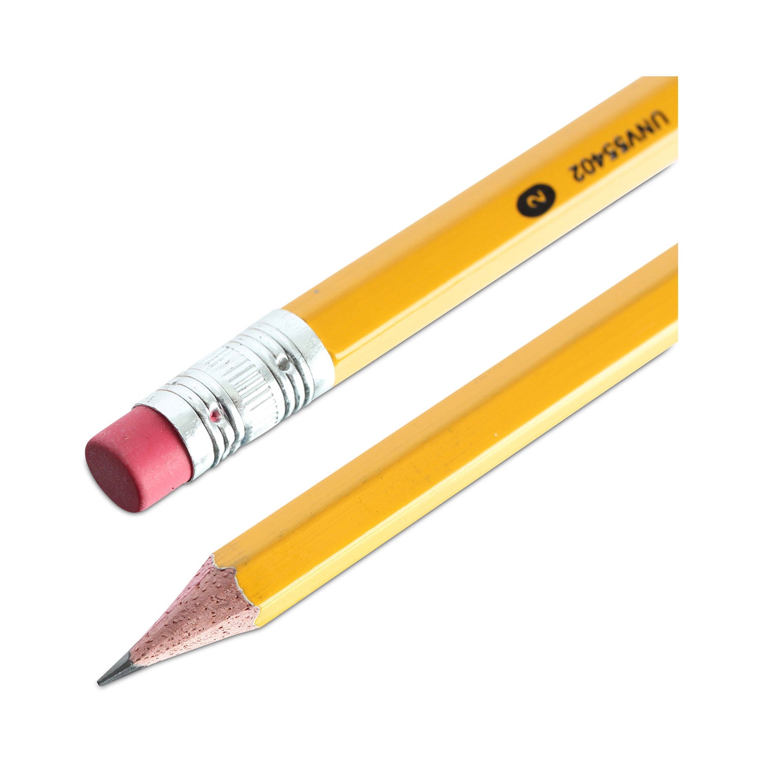 Universal™ #2 Pre-Sharpened Woodcase Pencil, Hb (#2), Black Lead, Yellow Barrel, 72/pack