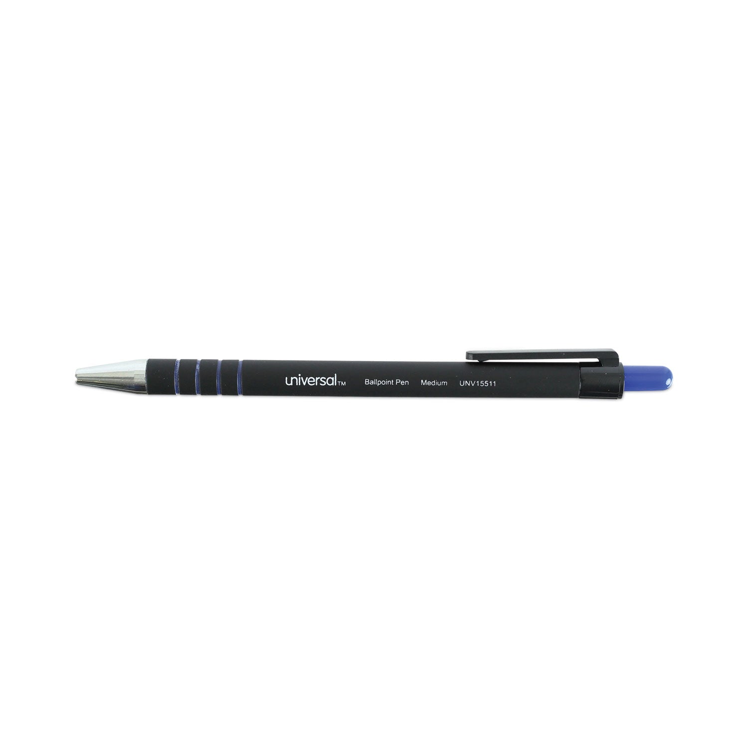 Universal™ Ballpoint Pen, Retractable, Medium 1 Mm, Blue Ink, Blue Barrel, Dozen