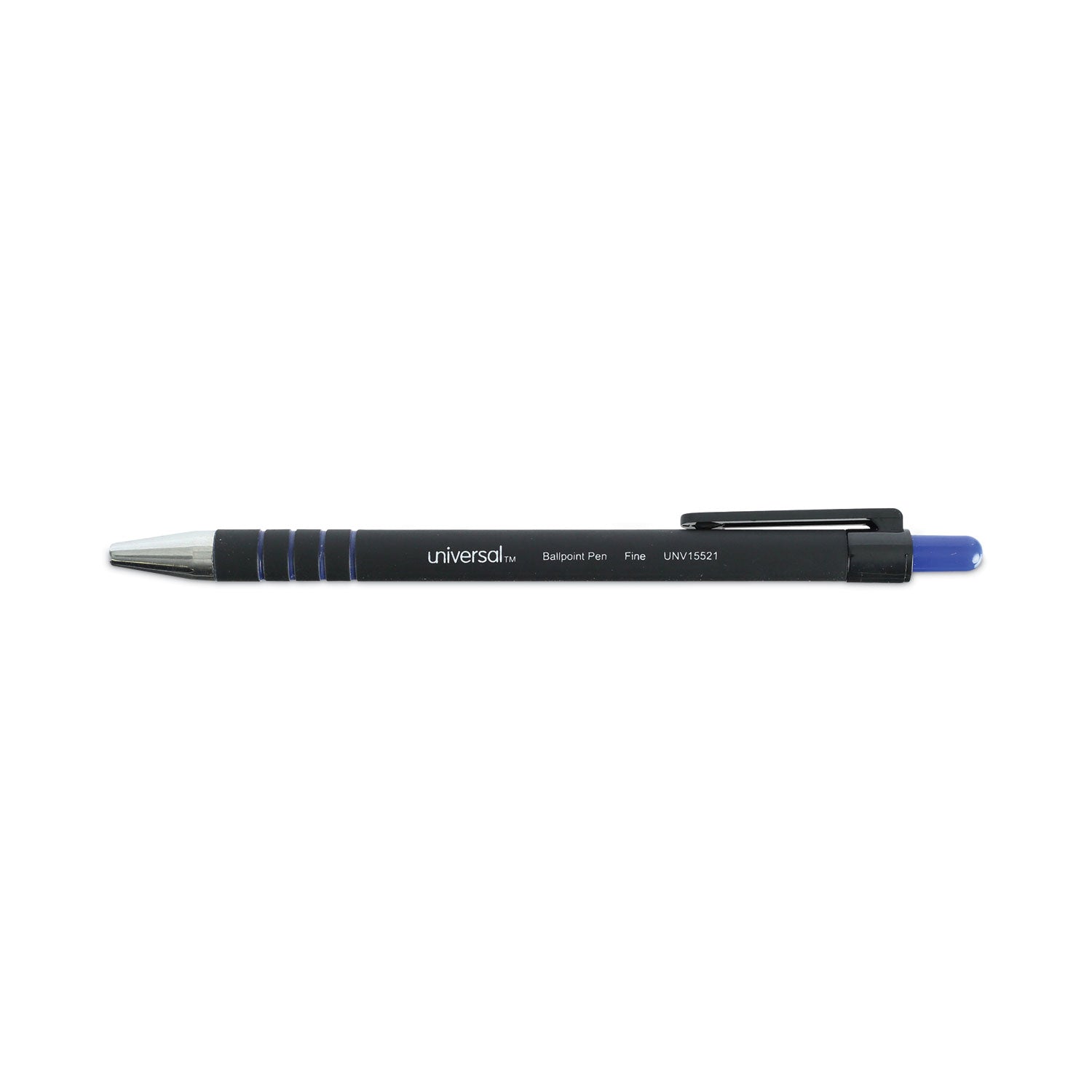 Universal™ Ballpoint Pen, Retractable, Fine 0.7 Mm, Blue Ink, Blue Barrel, Dozen
