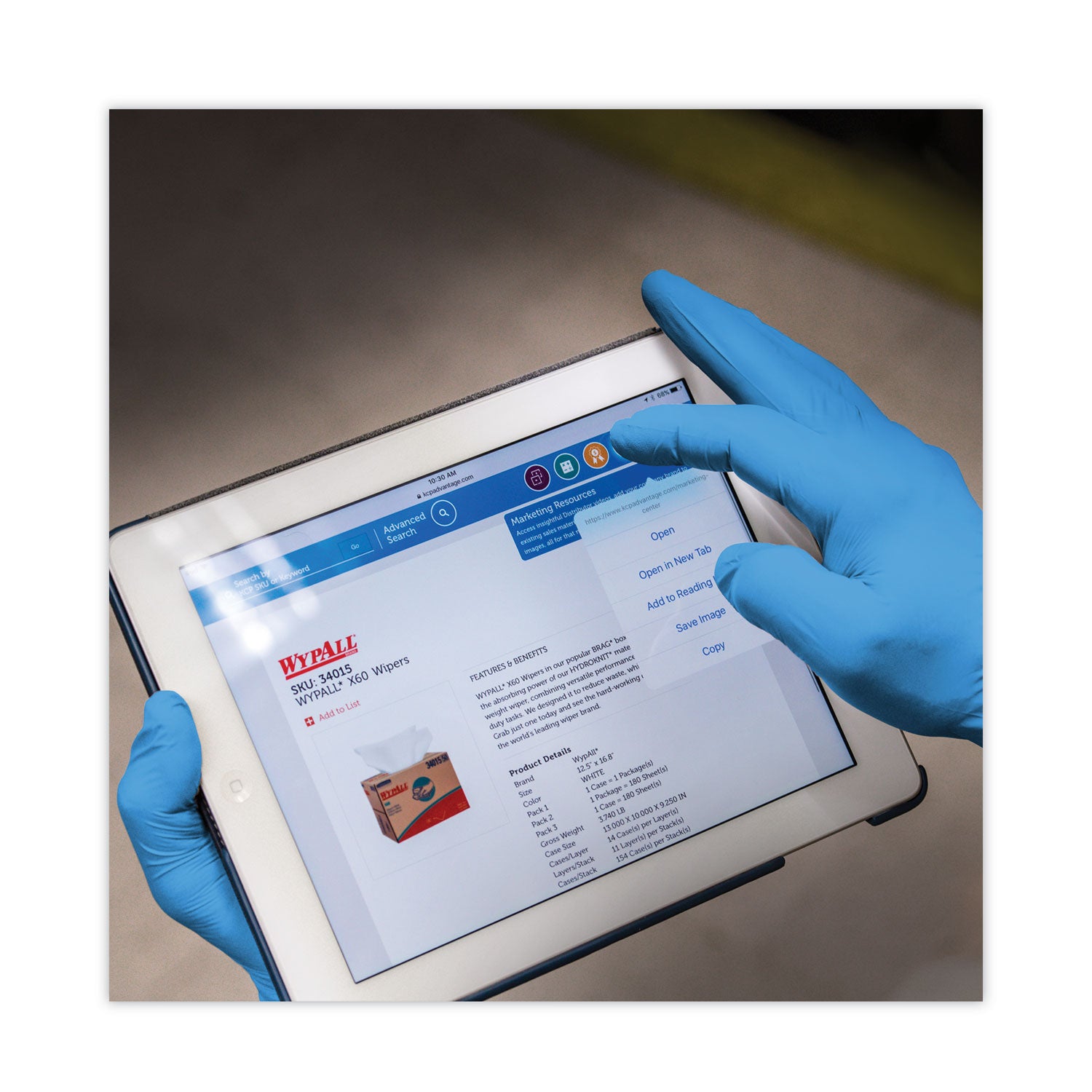 KleenGuard™ G10 2PRO Nitrile Gloves, Blue, Large, 100/Box, 10 Boxes/Carton