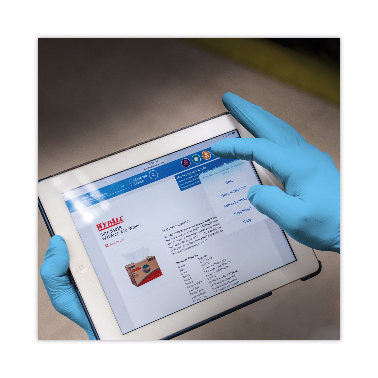 KleenGuard™ G10 Comfort Plus Blue Nitrile Gloves, Light Blue, Small, 100/Box