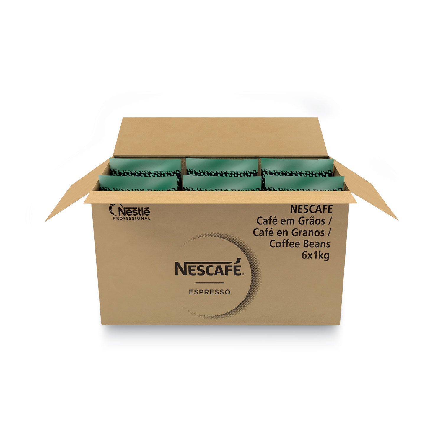Nescafé® Espresso Whole Bean Coffee, Arabica, 2.2 Lb Bag, 6/Carton