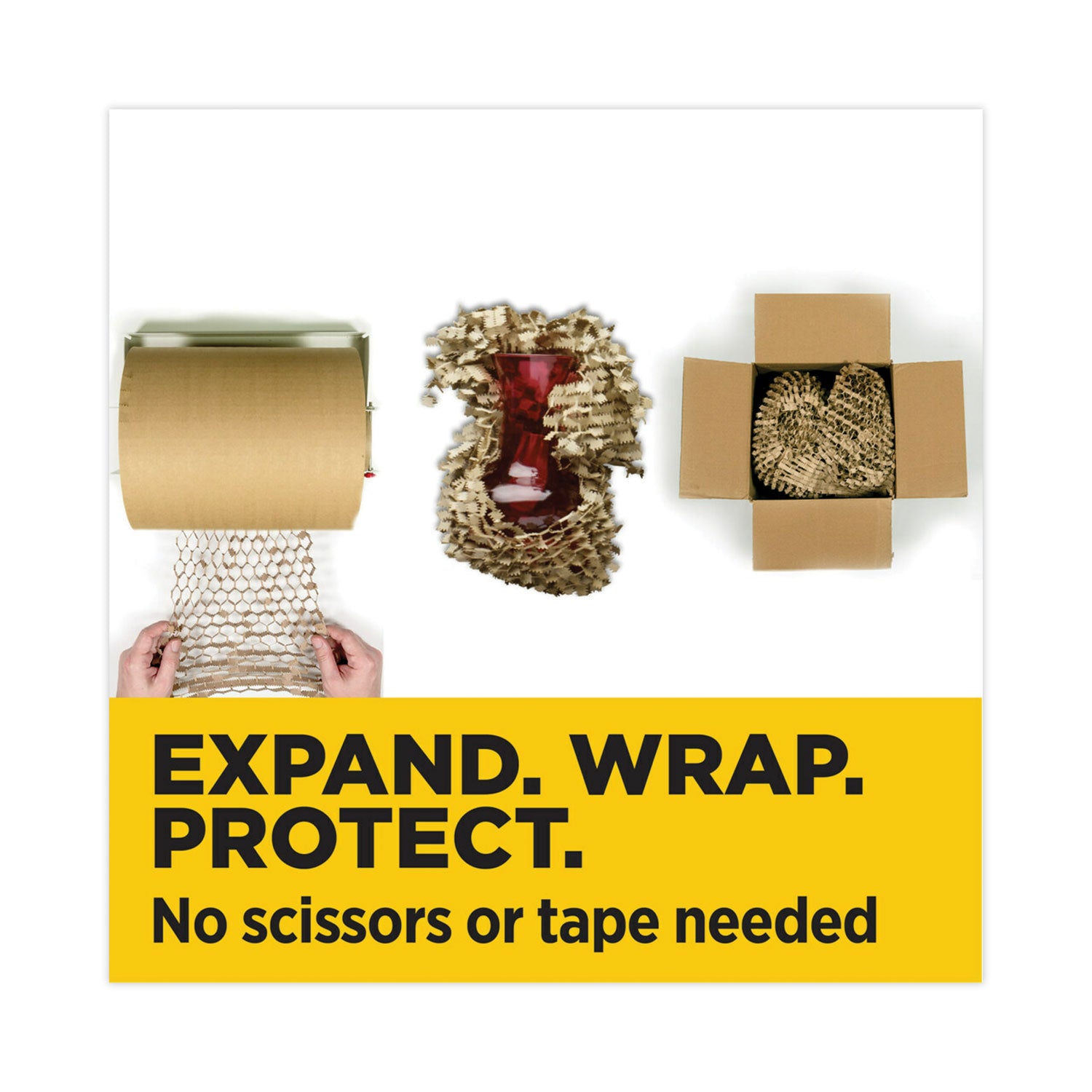 Scotch™ Cushion Lock Protective Wrap Dispenser, For Up To 16" Diameter X 12" Wide Rolls, Steel, Beige