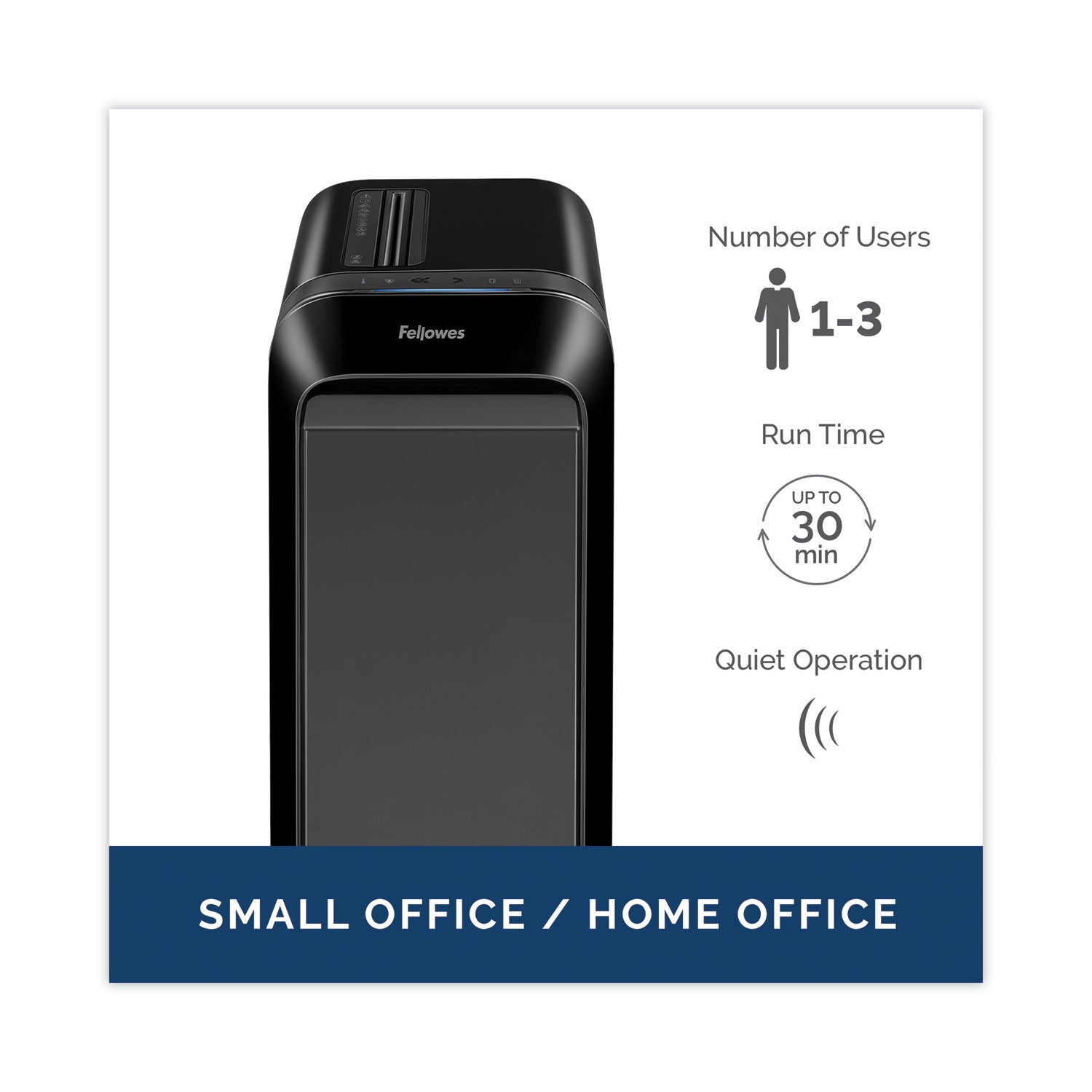 Fellowes® Powershred Lx190 Cross-Cut Shredder, 20 Manual Sheet Capacity