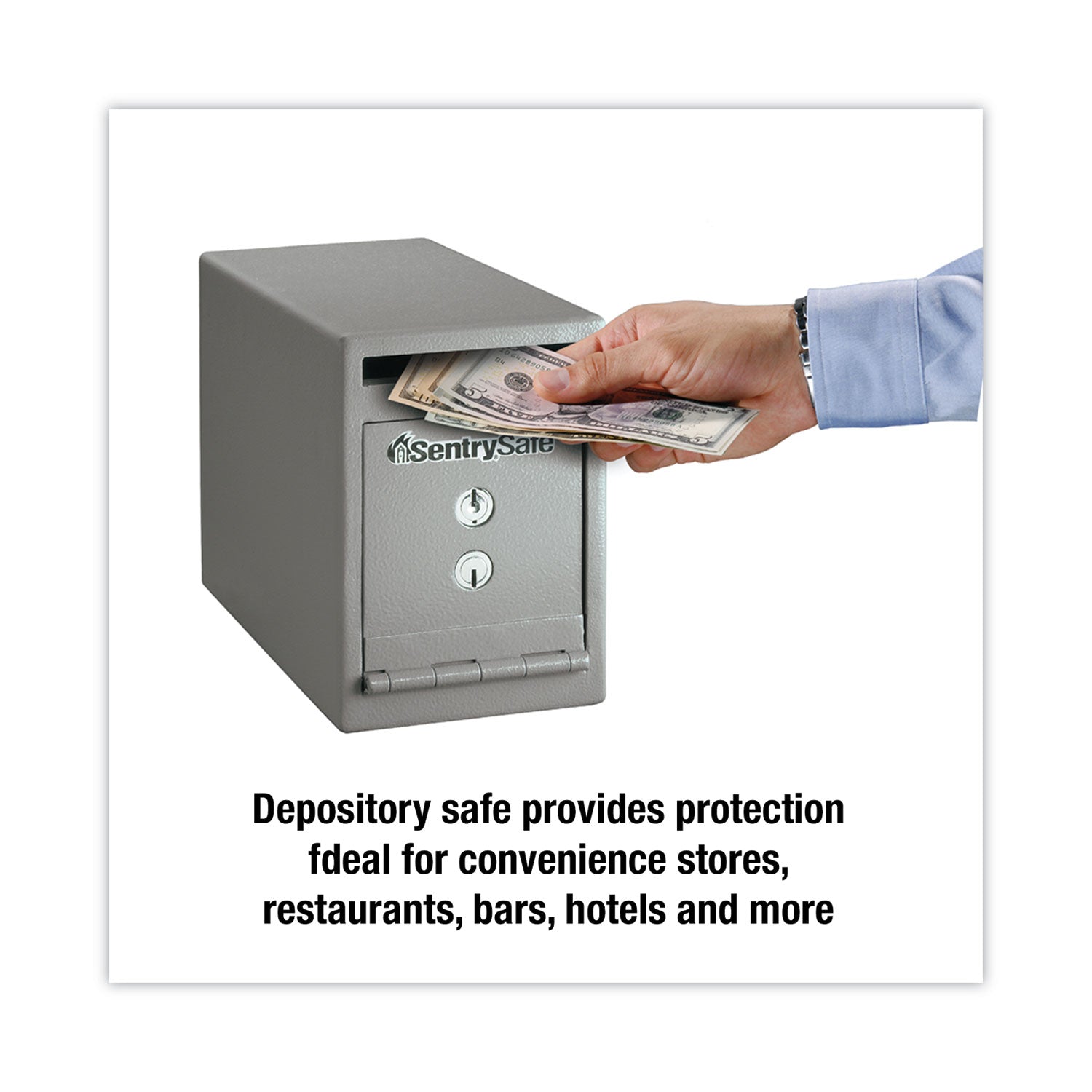 Sentry® Safe Uc025k Safe, 0.23 Cu Ft, 6 X 12.3 X 8.5, Silver