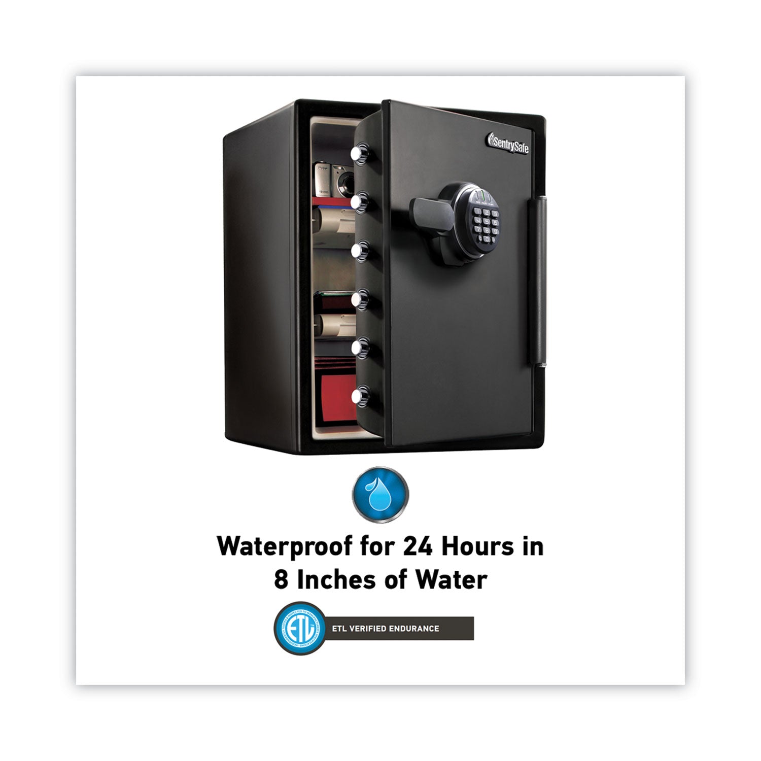 Sentry® Safe Fire-Safe With Digital Keypad Access, 2 Cu Ft, 18.67w X 19.38d X 23.88h, Black