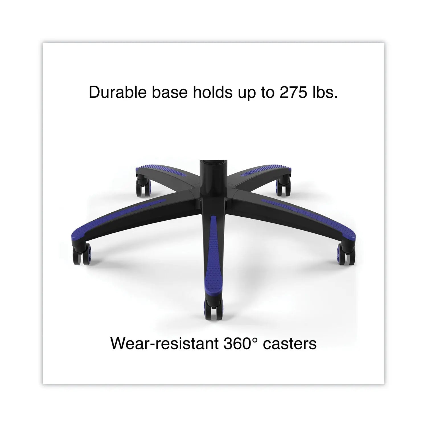 Emerge™ Vartan Bonded Leather Gaming Chair, Supports Up to 275 lbs, Blue/Black Seat, Blue/Black Back, Black Base Emerge™ Flipcost