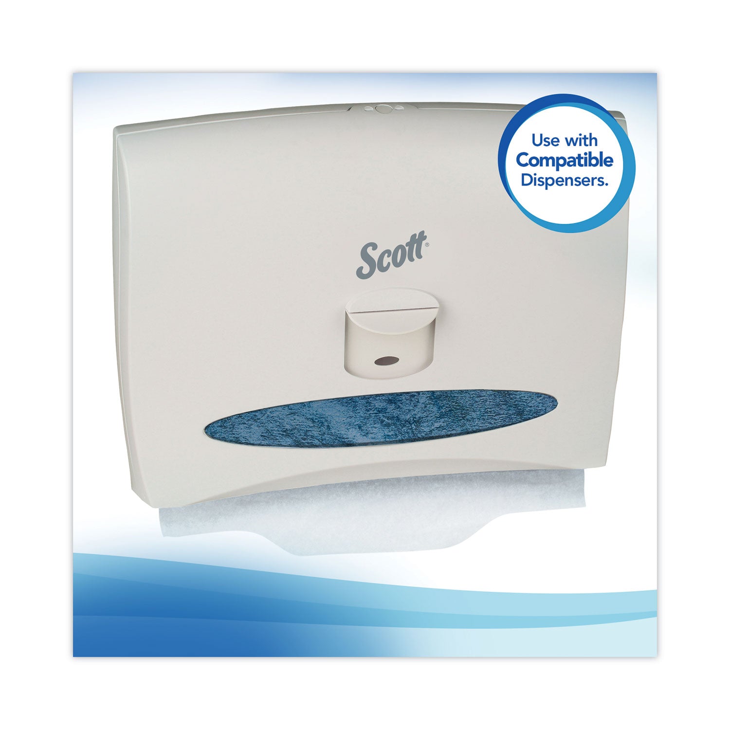 Scott® Personal Seats Sanitary Toilet Seat Covers, 15 X 18, White, 125/pack, 24 Packs/carton
