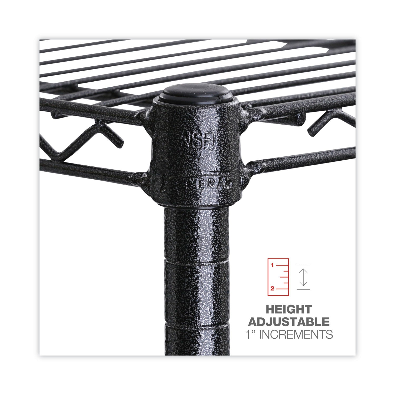 Alera® All-Purpose Wire Shelving Starter Kit, Four-Shelf, 60w x 24d x 72h, Black Anthracite Plus