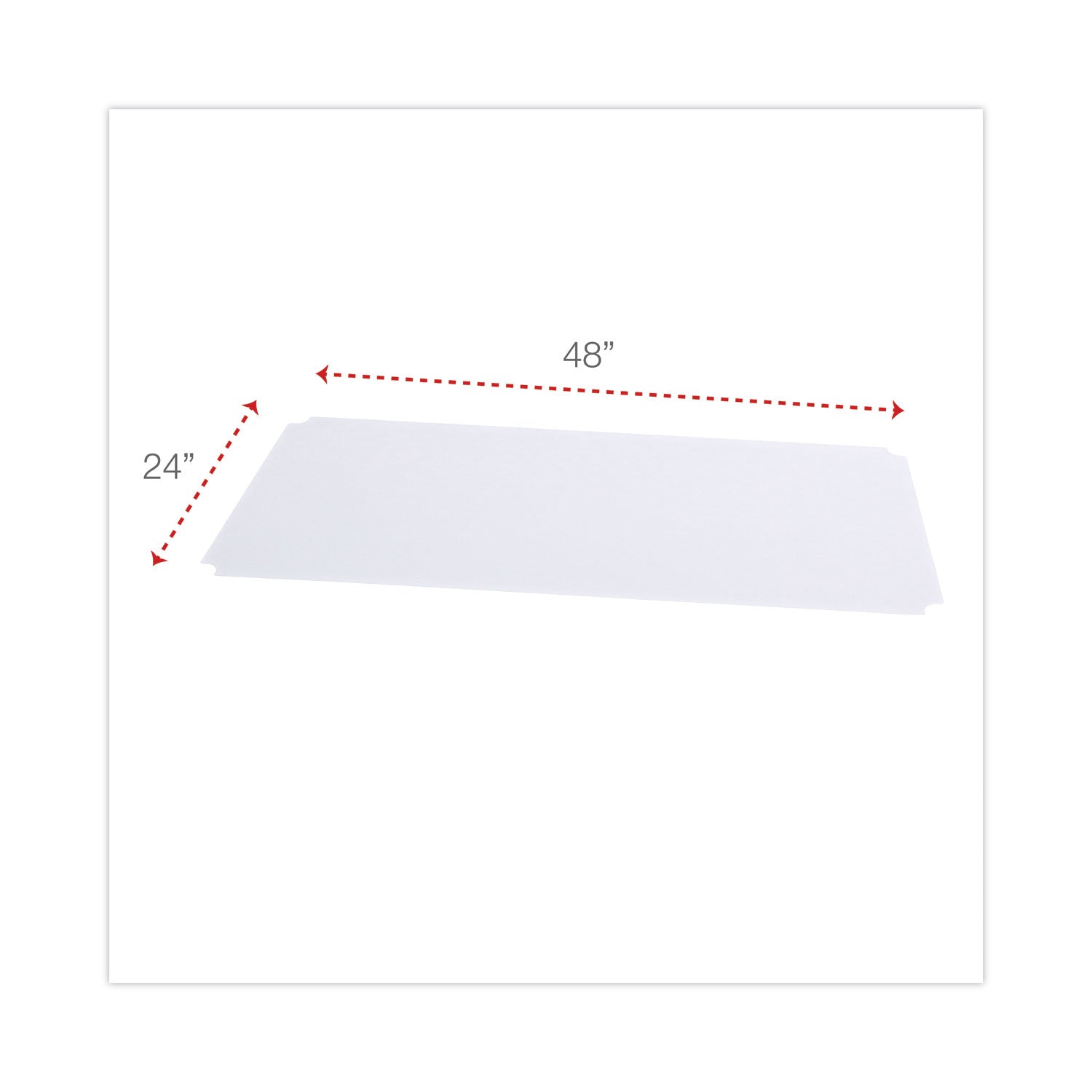 Alera® Shelf Liners For Wire Shelving, Clear Plastic, 48w X 24d, 4/pack