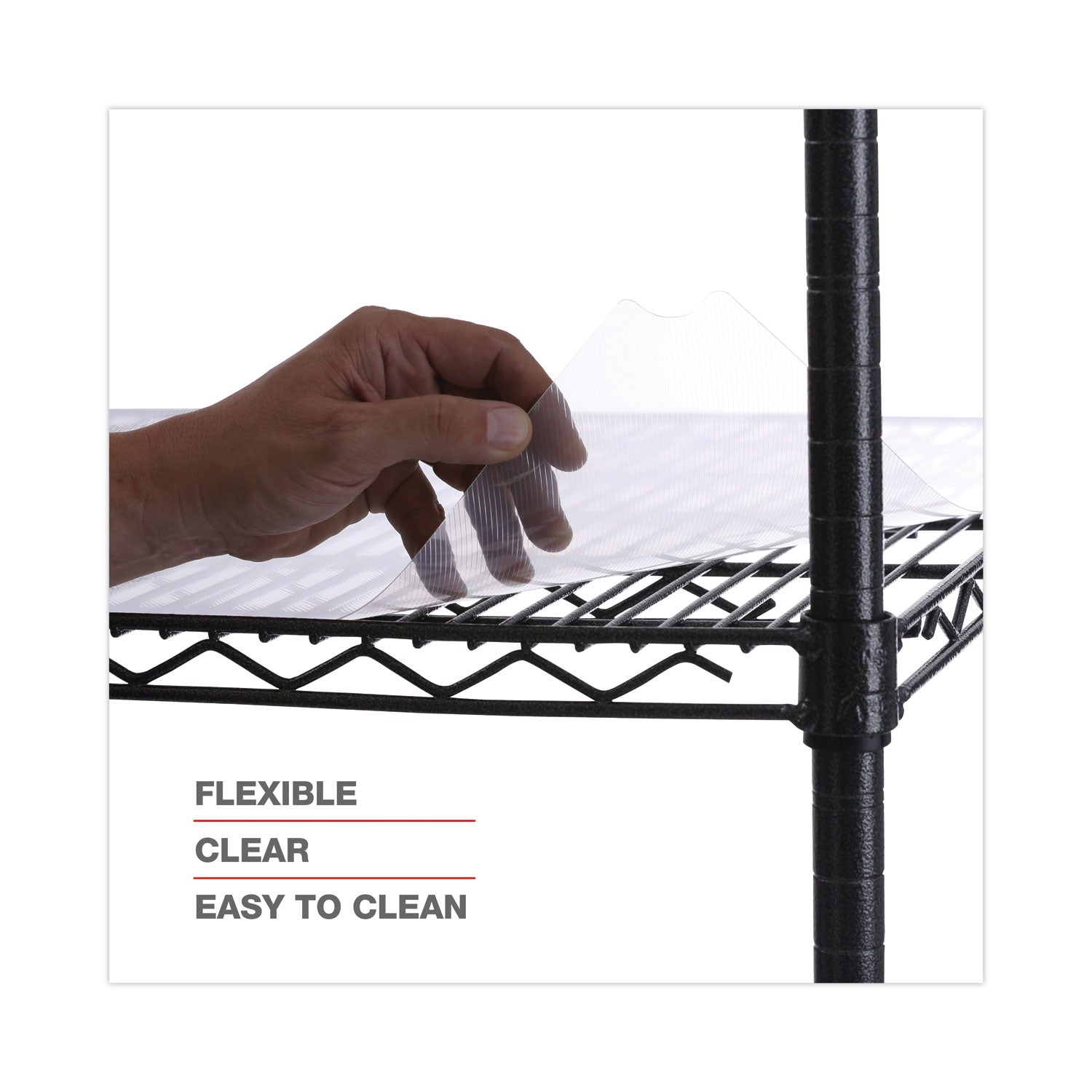 Alera® Shelf Liners For Wire Shelving, Clear Plastic, 36w X 24d, 4/pack