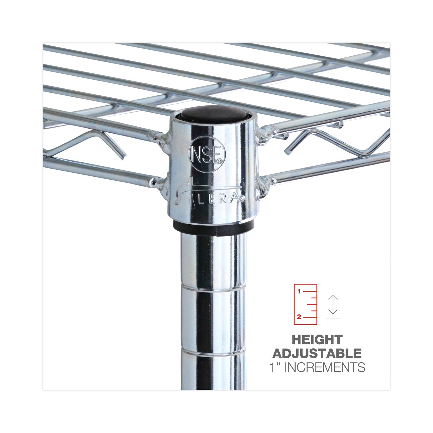 Alera® Residential Wire Shelving, Four-Shelf, 36w X 14d X 54h, Silver