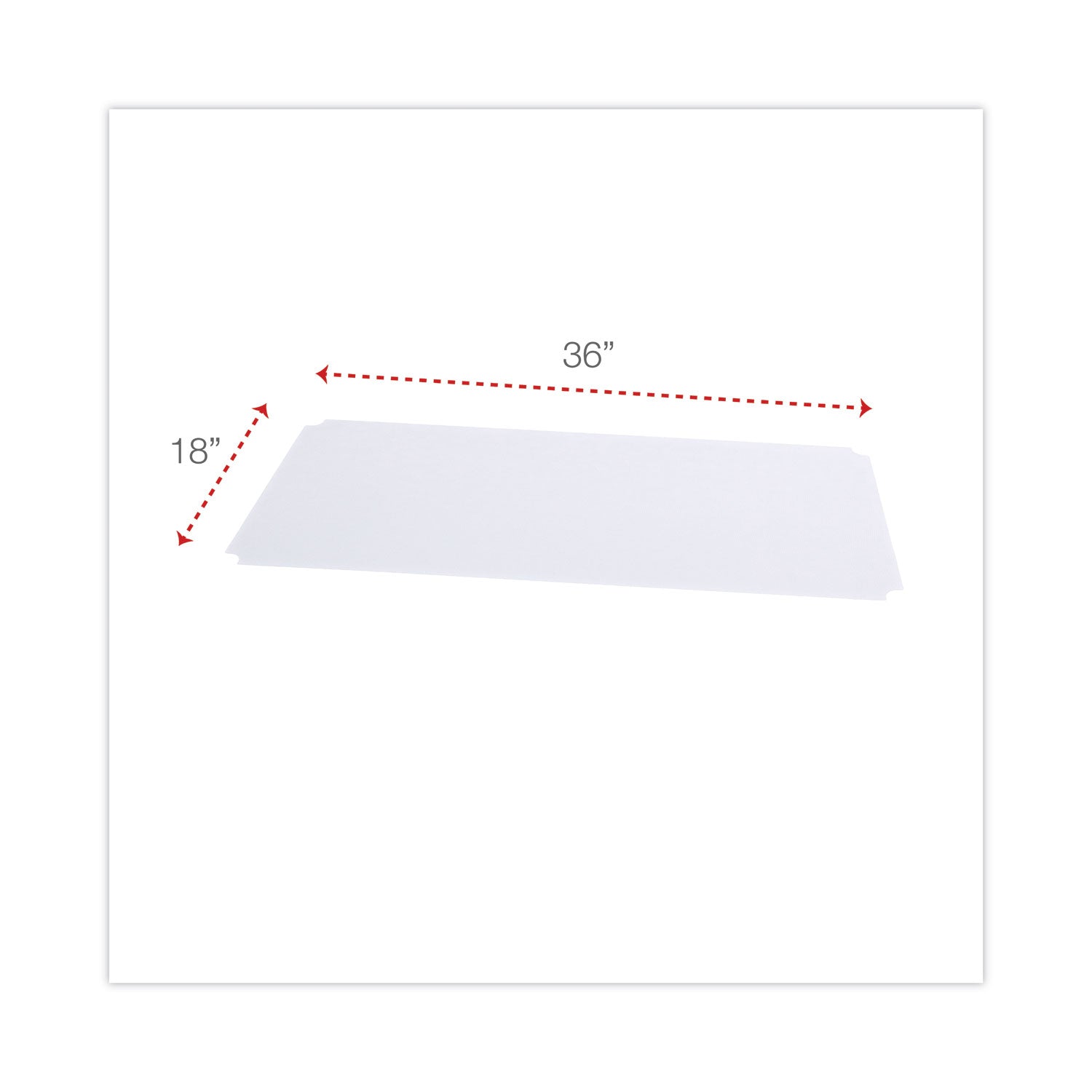 Alera® Shelf Liners For Wire Shelving, Clear Plastic, 36w X 18d, 4/pack