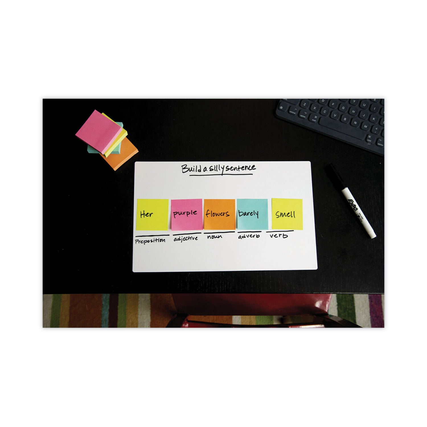 Post-it® Dry Erase Sheets, Laminate Film Surface, 7" x 11.3", White, 3/Pack