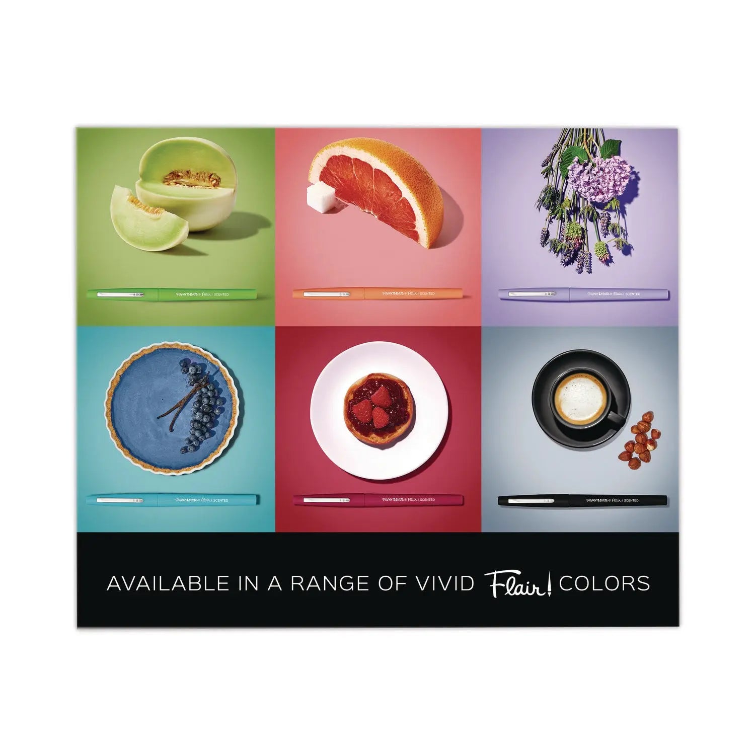 Flair Scented Felt Tip Porous Point Pen, Stick, Medium 0.7 mm, Assorted Ink and Barrel Colors, 6/Pack Paper Mate® Flipcost