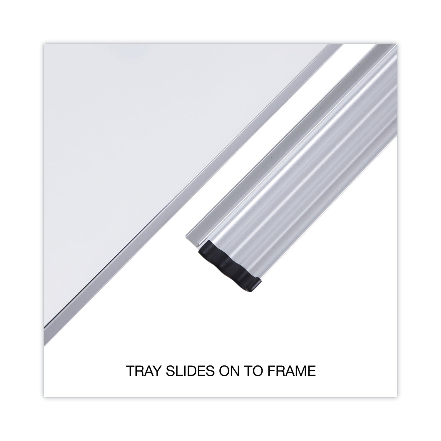 Universal® Magnetic Steel Dry Erase Marker Board, 36" x 24", White Surface, Satin Aluminum Frame
