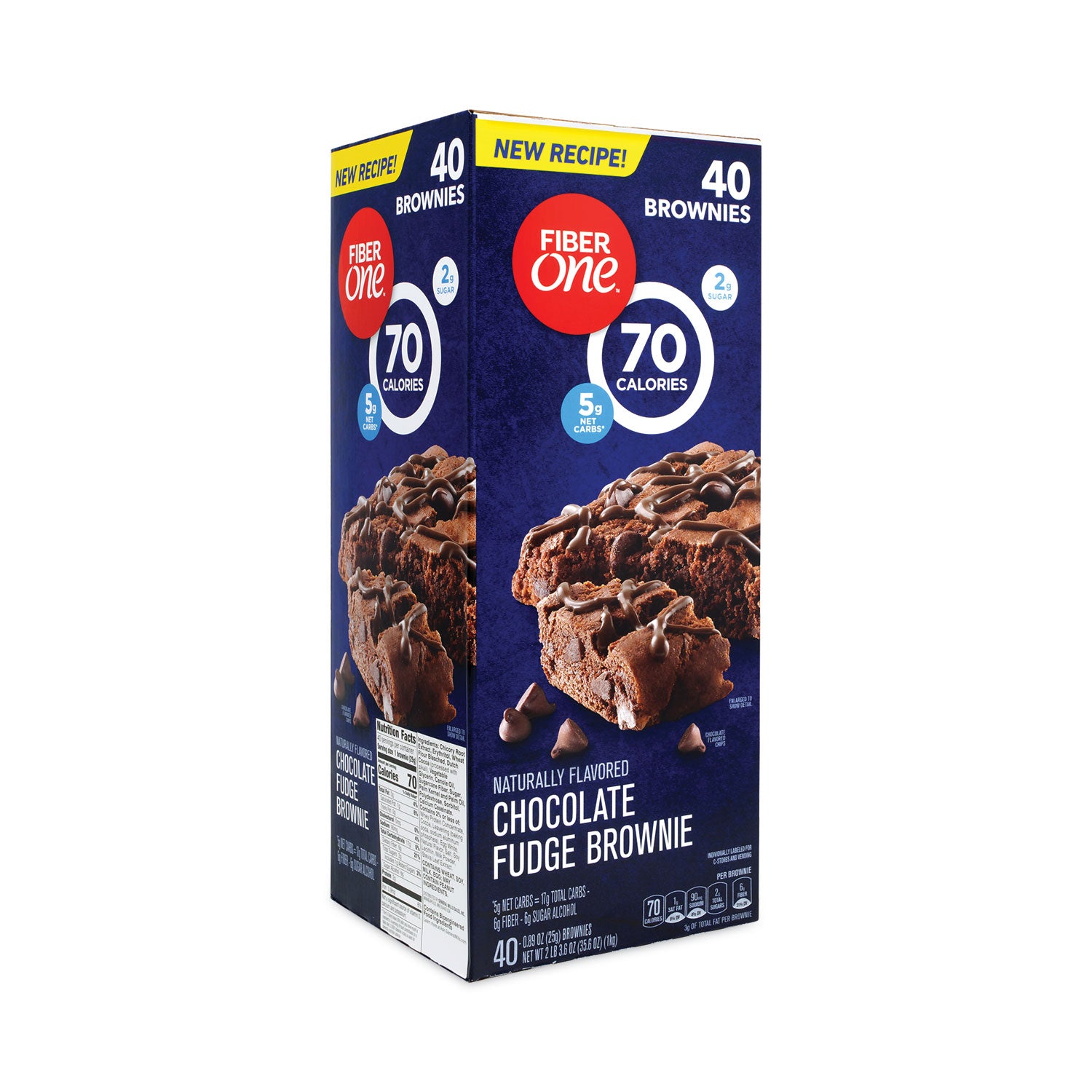 Fiber One® 70 Calorie Chocolate Fudge Brownies, 0.89 oz, 40/Carton