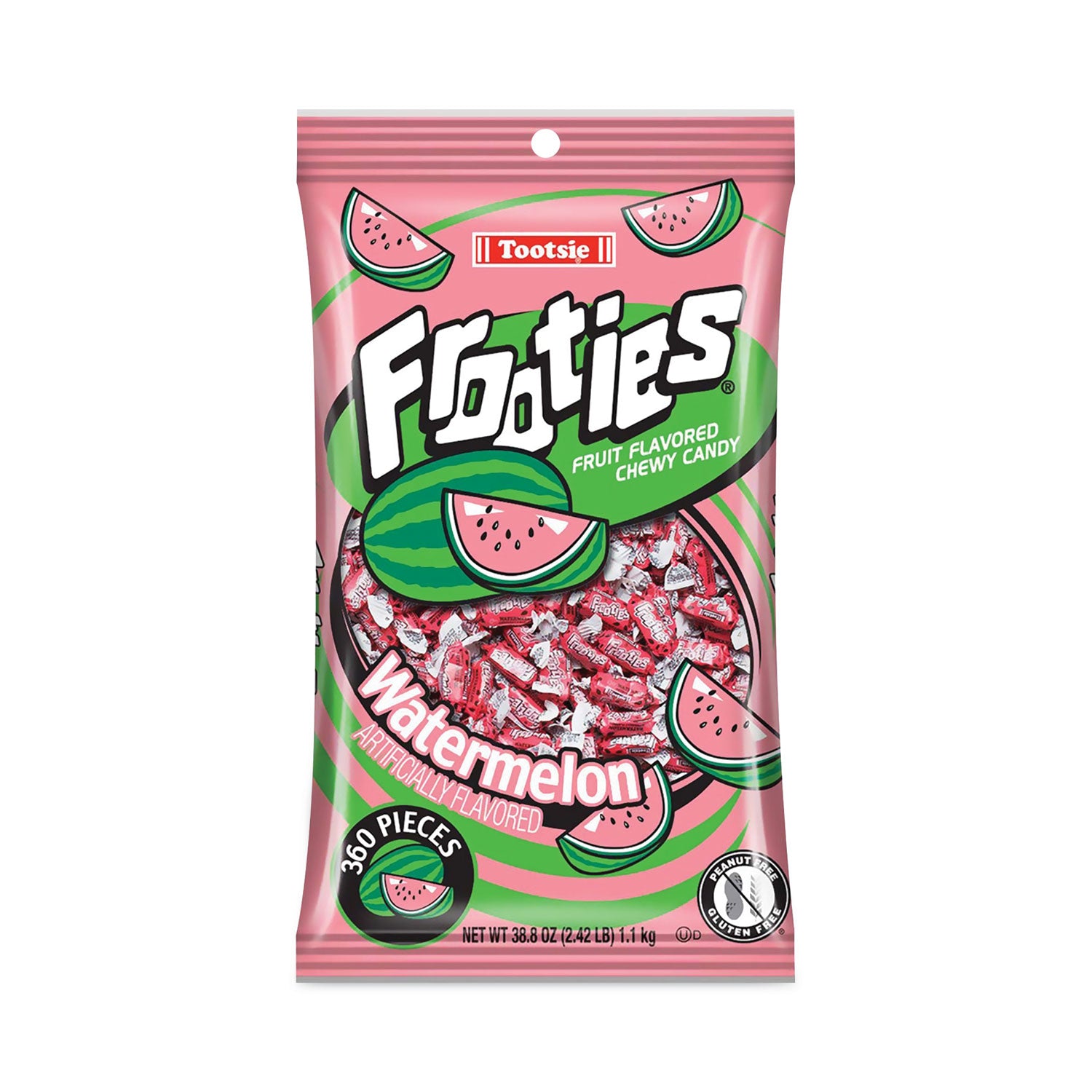 Tootsie Roll® Frooties, Watermelon, 38.8 oz Bag, 360 Pieces/Bag