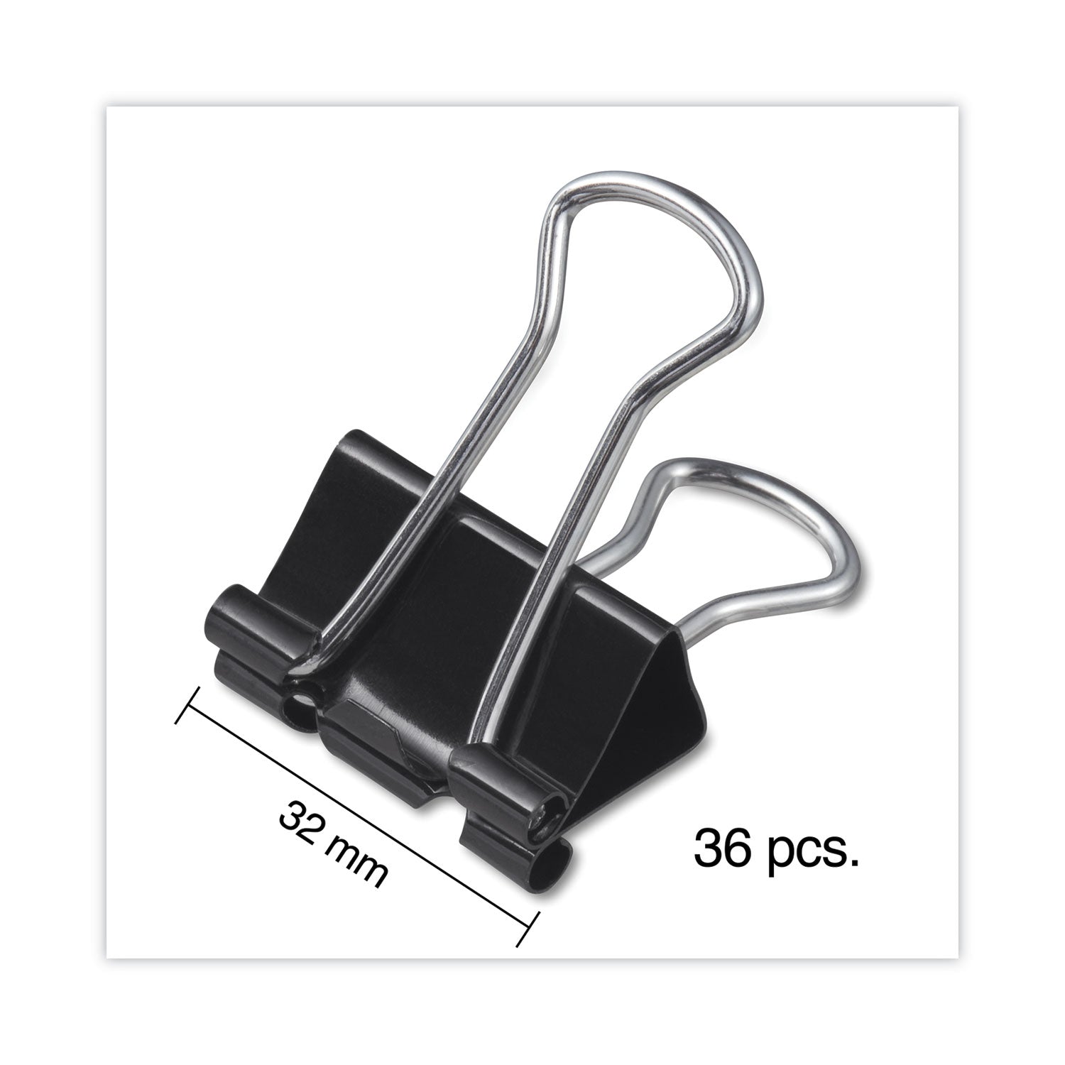 Universal® Binder Clip Zip-Seal Bag Value Pack, Medium, Black/Silver, 36/Pack