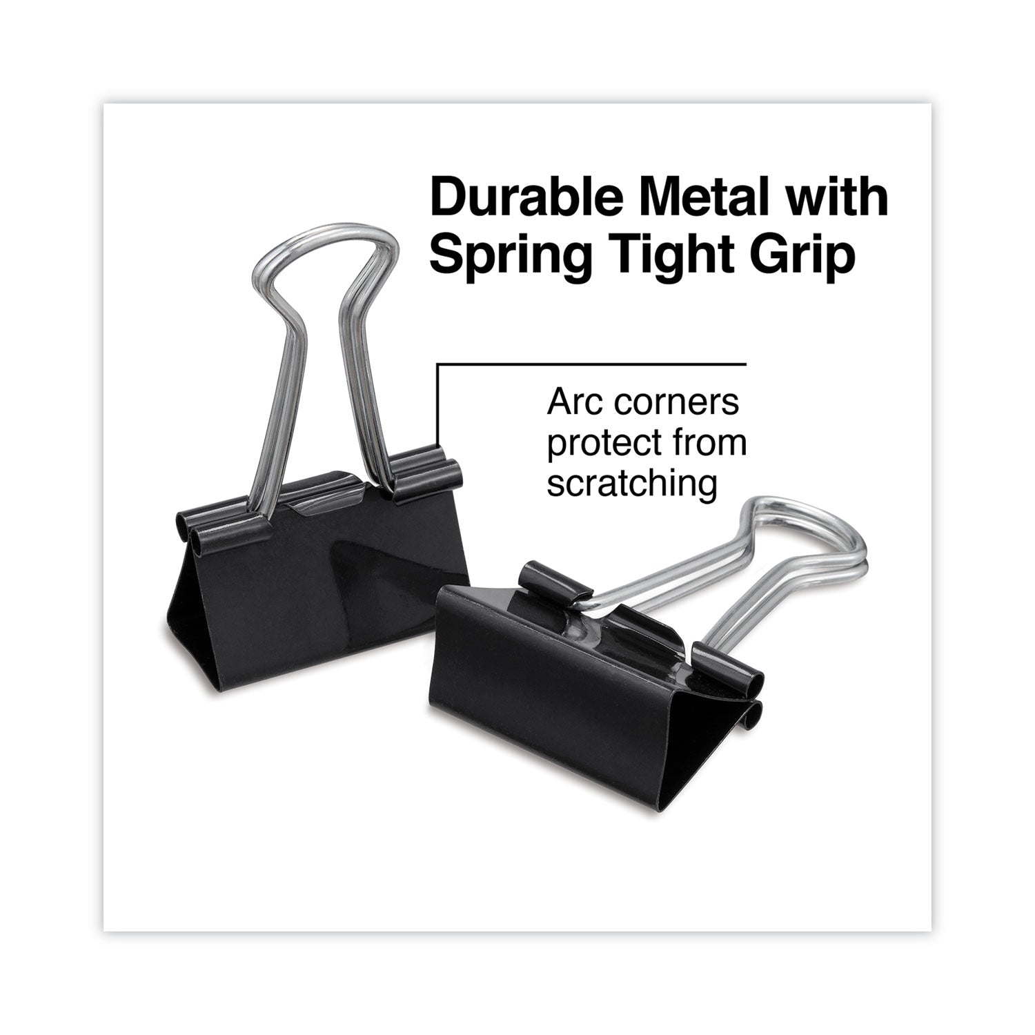 Universal® Binder Clip Zip-Seal Bag Value Pack, Medium, Black/Silver, 36/Pack