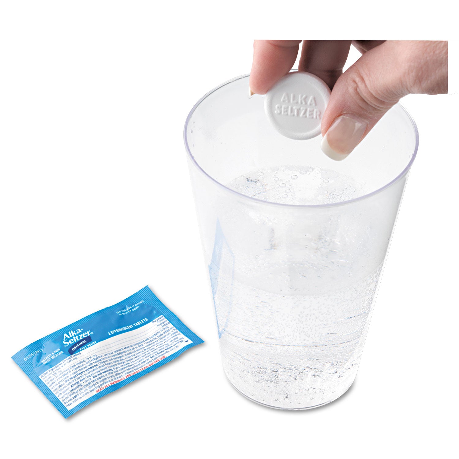 Alka-Seltzer® Antacid And Pain Relief Medicine, Two-Pack, 50 Packs/box