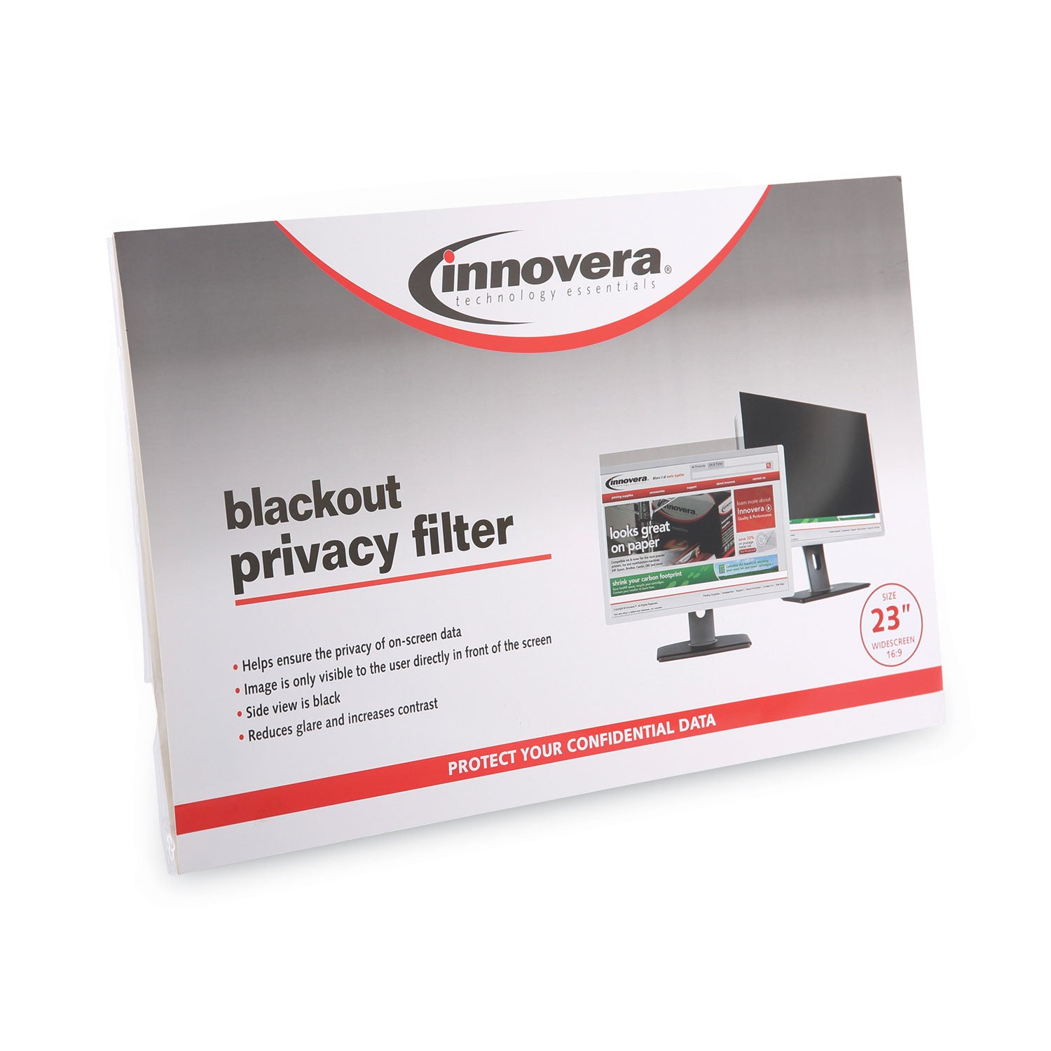 Innovera® Blackout Privacy Filter for 23" Widescreen Flat Panel Monitor, 16:9 Aspect Ratio