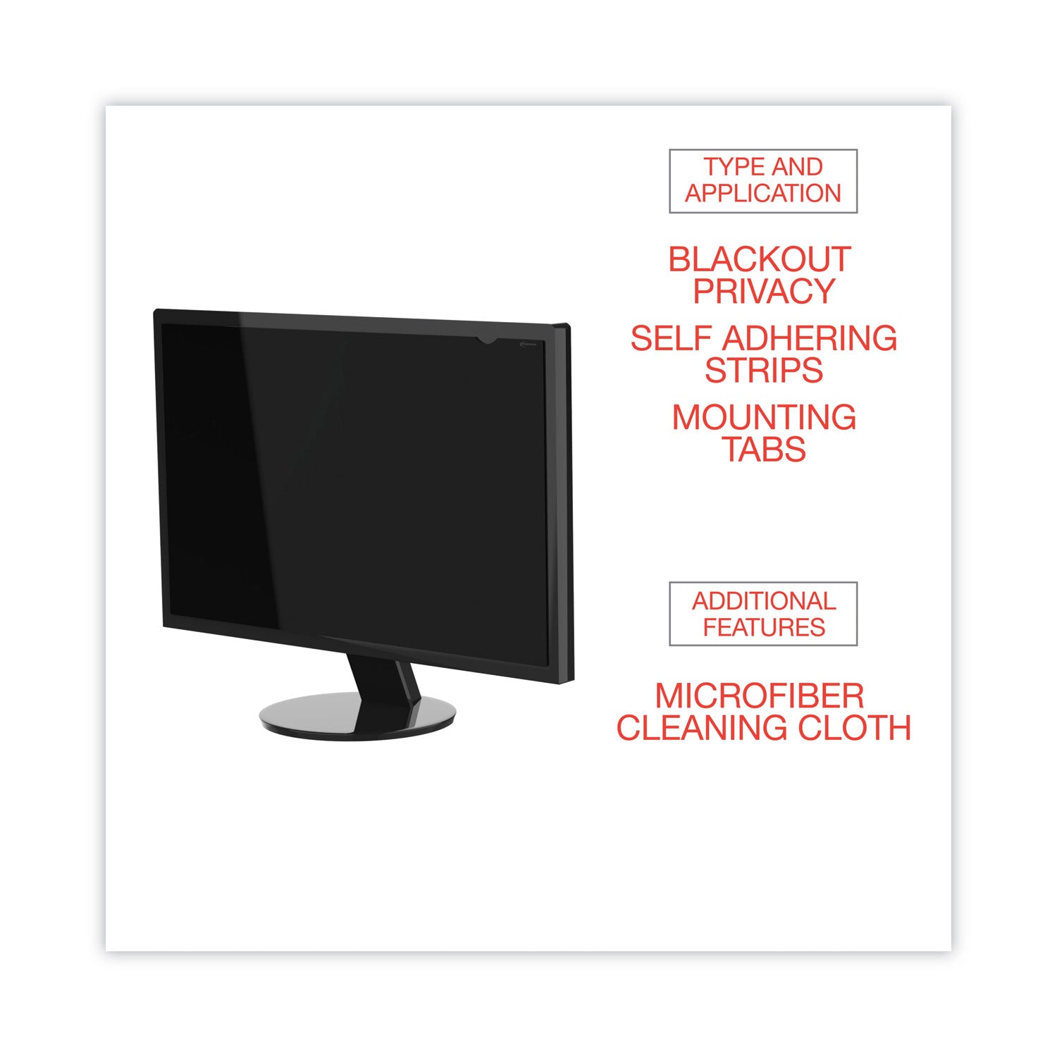 Innovera® Blackout Privacy Filter for 24" Widescreen Flat Panel Monitor, 16:10 Aspect Ratio