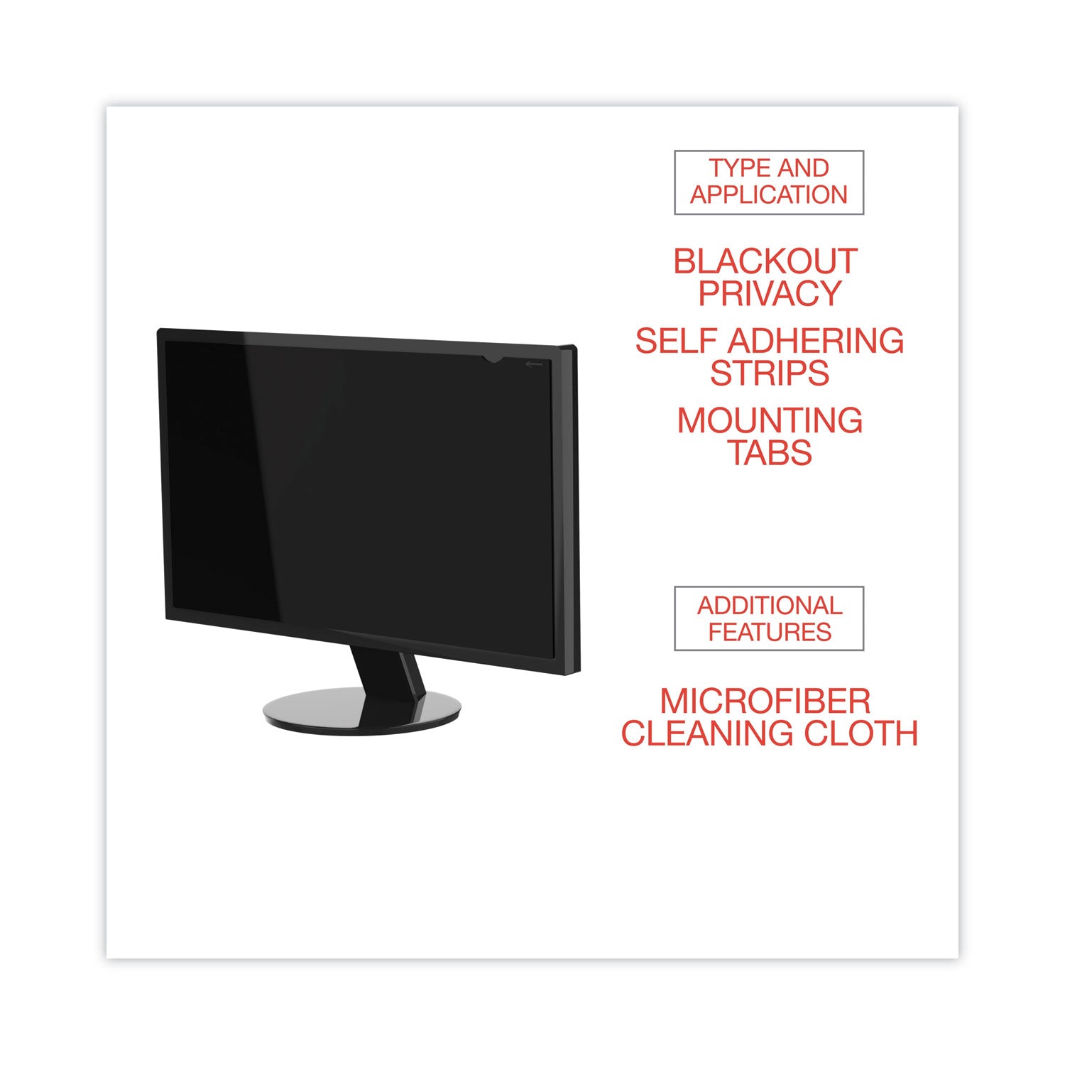 Innovera® Blackout Privacy Filter for 24" Widescreen Flat Panel Monitor, 16:9 Aspect Ratio