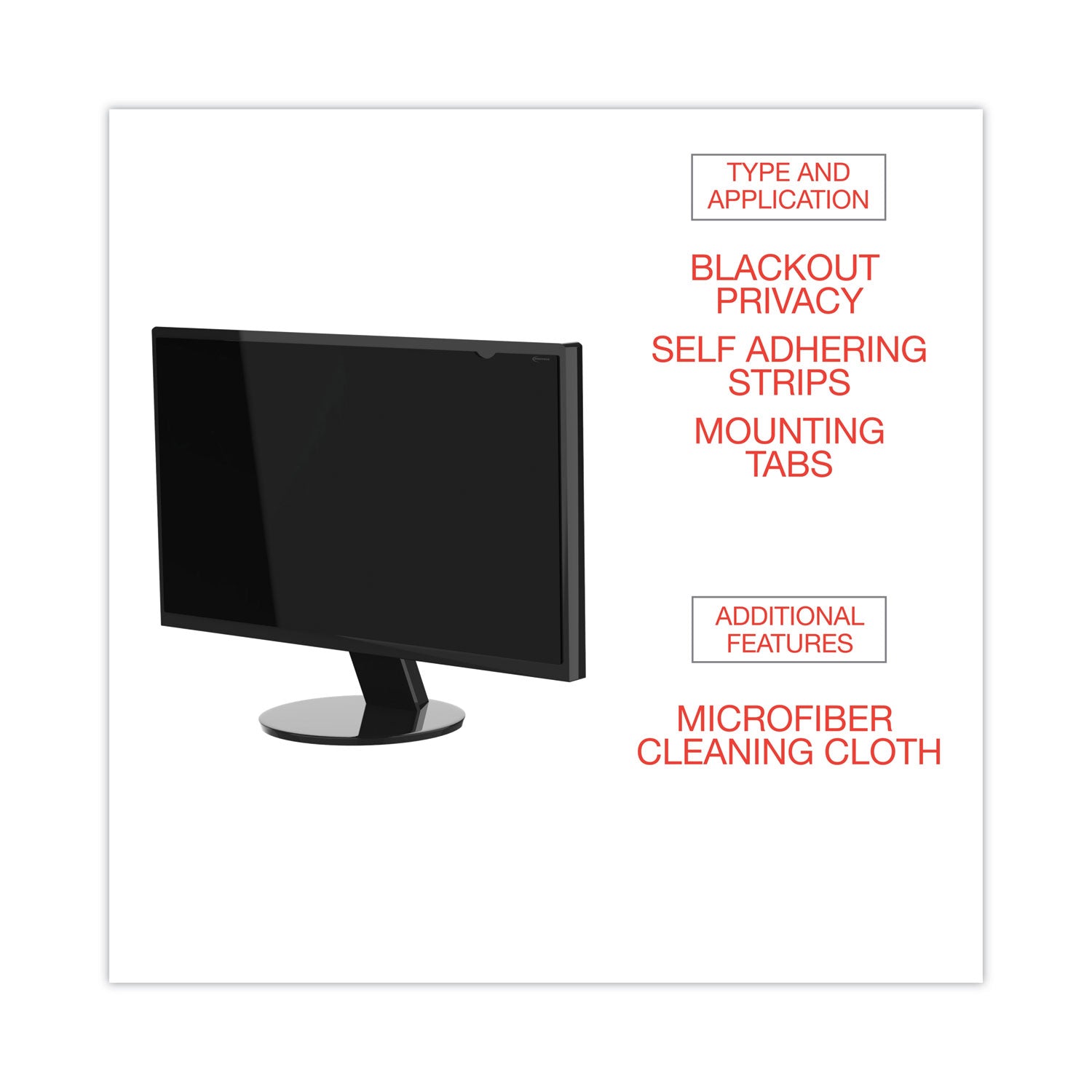 Innovera® Blackout Privacy Filter for 18.5" Widescreen Flat Panel Monitor, 16:9 Aspect Ratio
