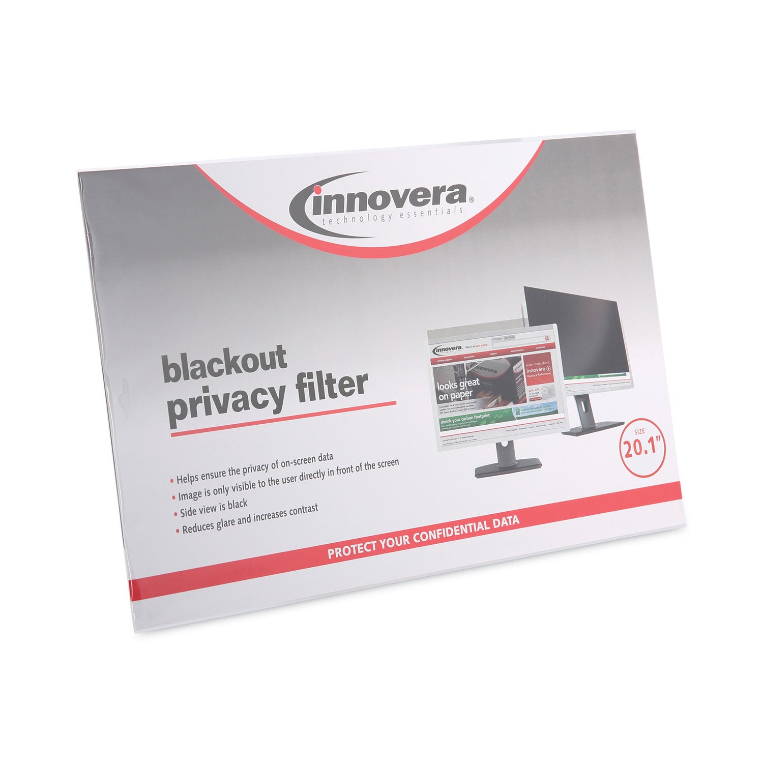 Innovera® Blackout Privacy Monitor Filter for 20.1" Flat Panel Monitor