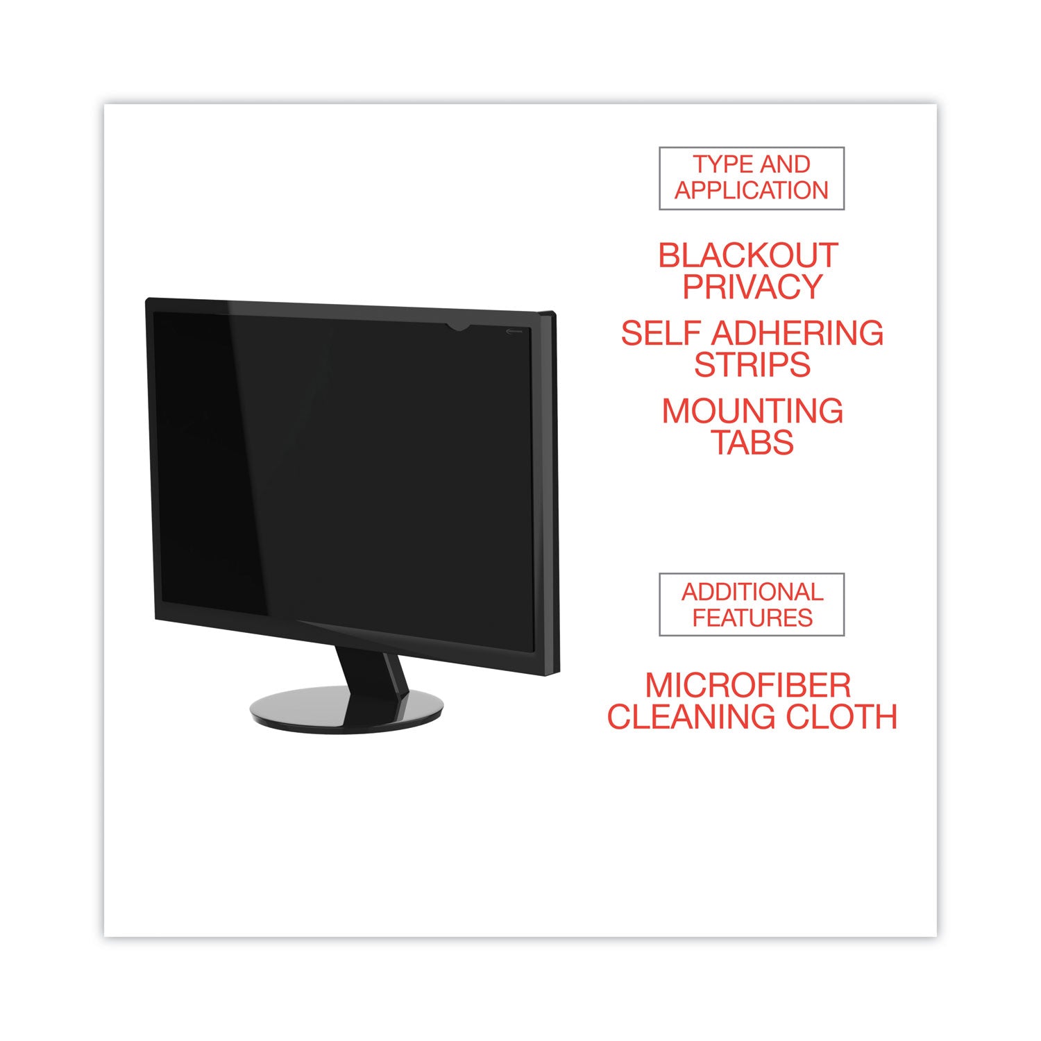 Innovera® Blackout Privacy Monitor Filter for 20.1" Widescreen Flat Panel Monitor, 16:10 Aspect Ratio