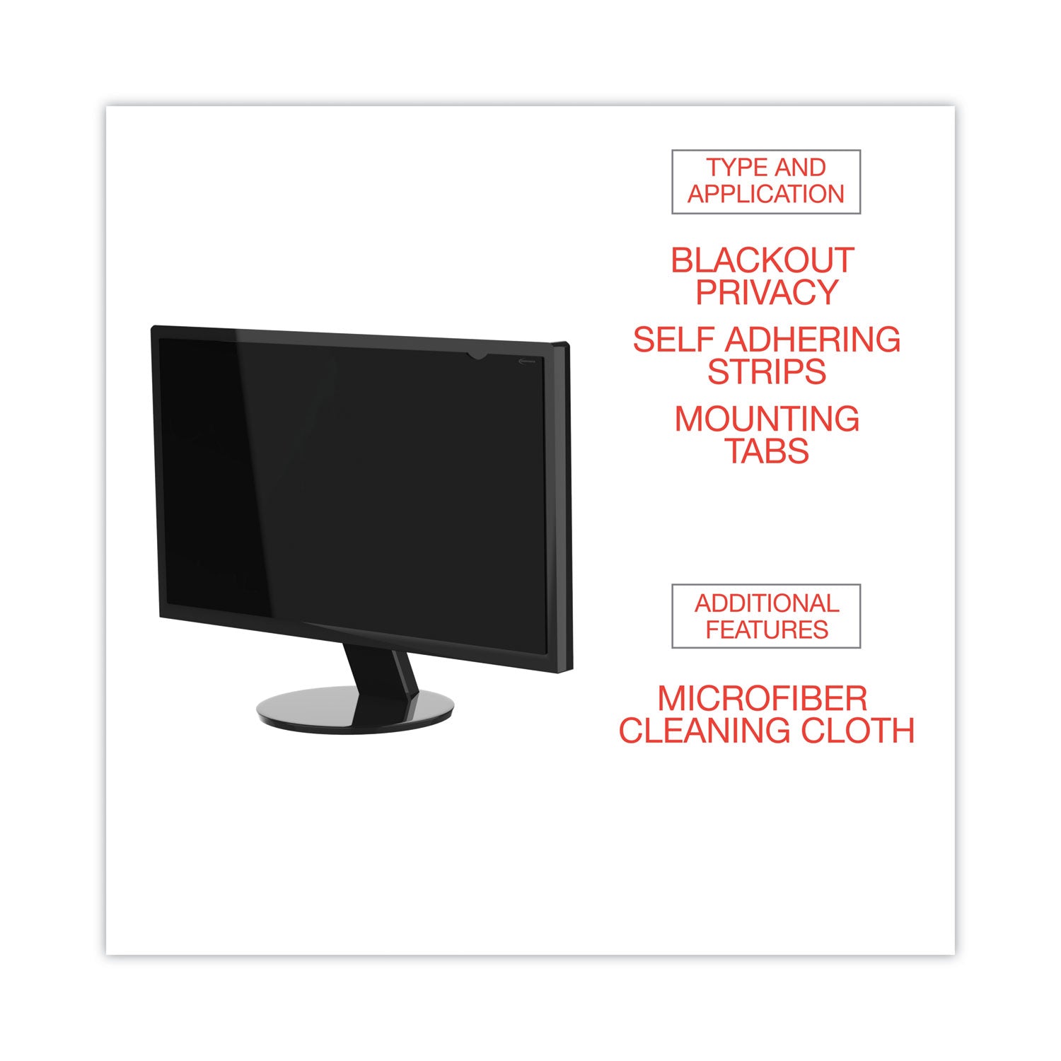 Innovera® Blackout Privacy Filter for 21.5" Widescreen Flat Panel Monitor, 16:9 Aspect Ratio