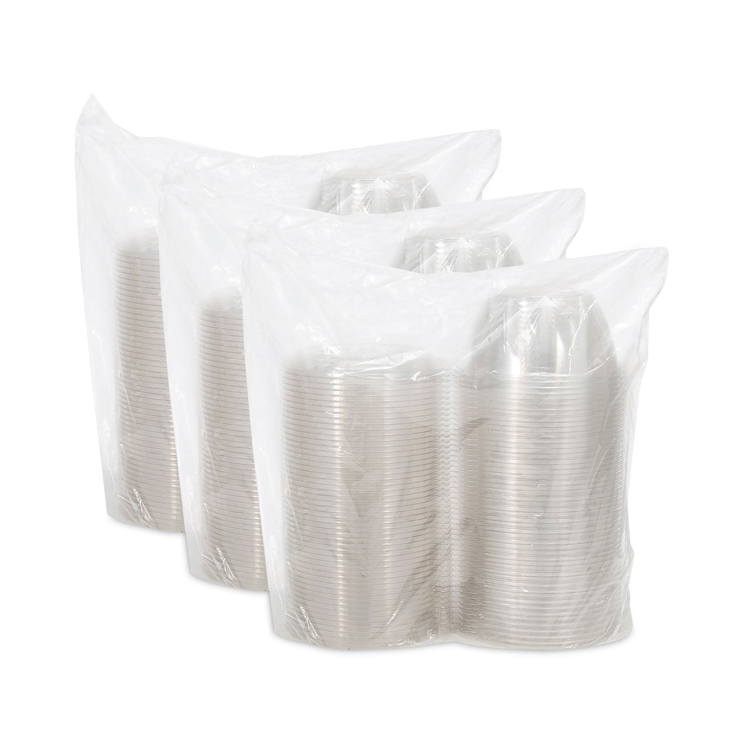 Dart® Tamper-Resistant, Tamper-Evident Bowls with Dome Lid, 32 oz, 7" Diameter x 3.4" h, Clear, Plastic, 150/Carton