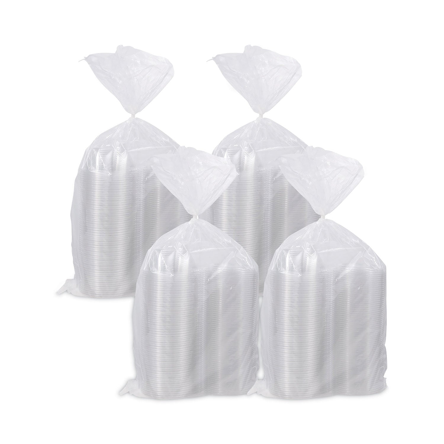 Dart® Tamper-Resistant, Tamper-Evident Bowls with Dome Lid, 12 oz, 5.5" Diameter x 2.6" h, Clear, Plastic, 240/Carton