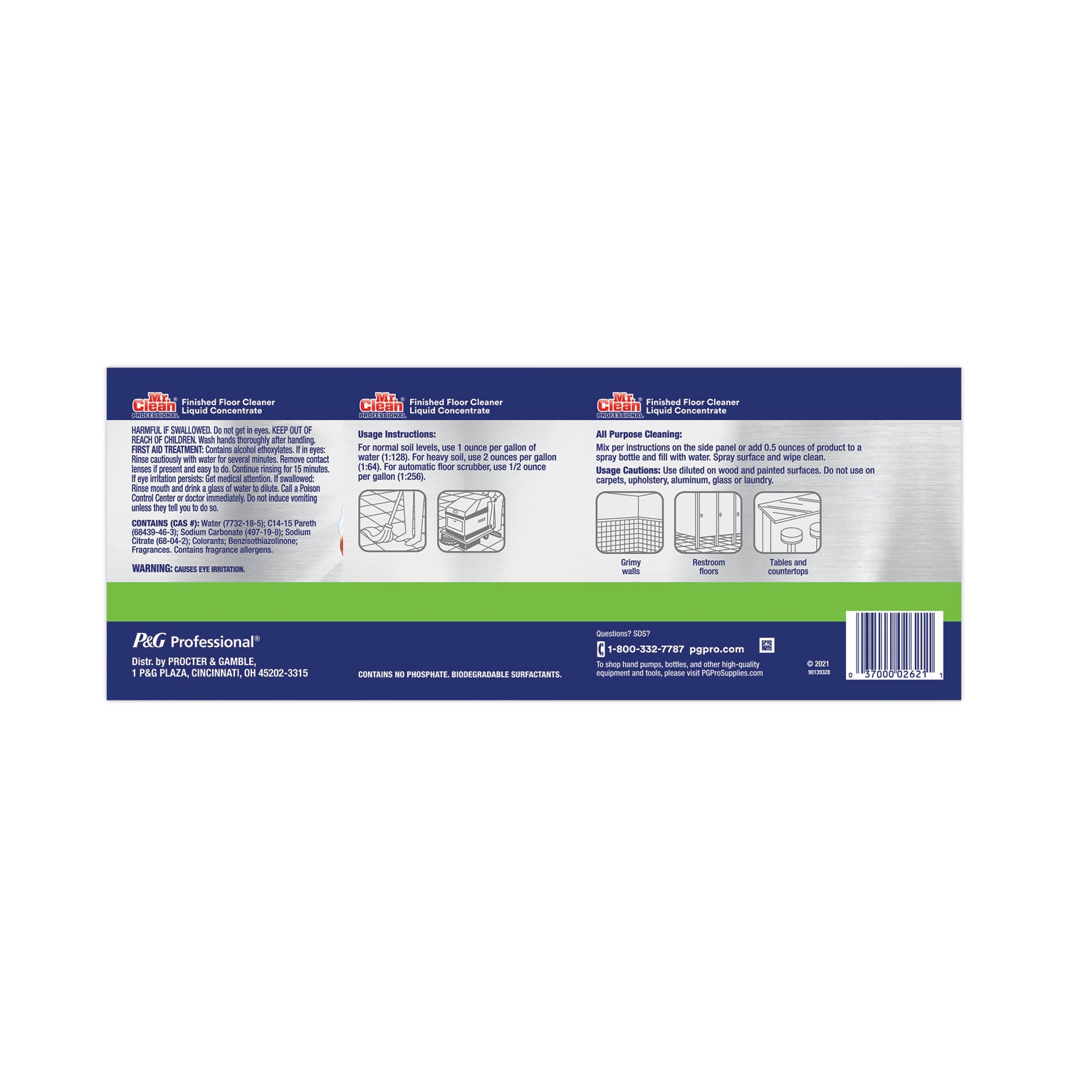 Mr. Clean® Finished Floor Cleaner, Lemon Scent, 1 Gal Bottle, 3/carton