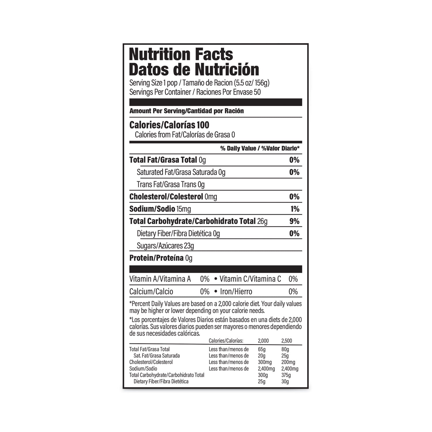 Kisko® Giant Tropical Freezies Ice Pops, 5.5 oz Tube, Fruit Punch, Guava, Mango, Pineapple, 50/Carton