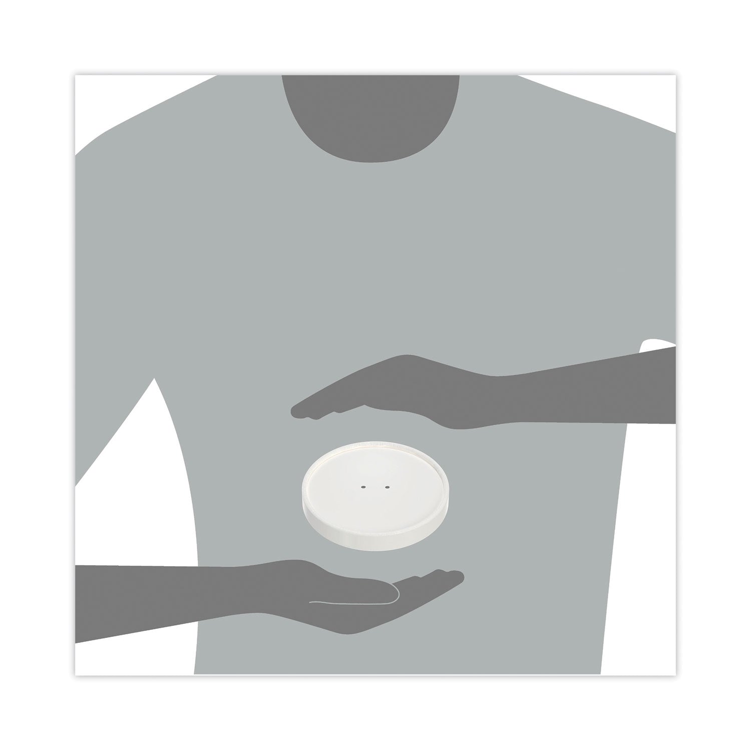 SOLO® Paper Lids for Food Containers, For 32 oz Containers, Vented, 4.6" Diameter x 0.7" h, White, 25/Bag, 20 Bags/Carton