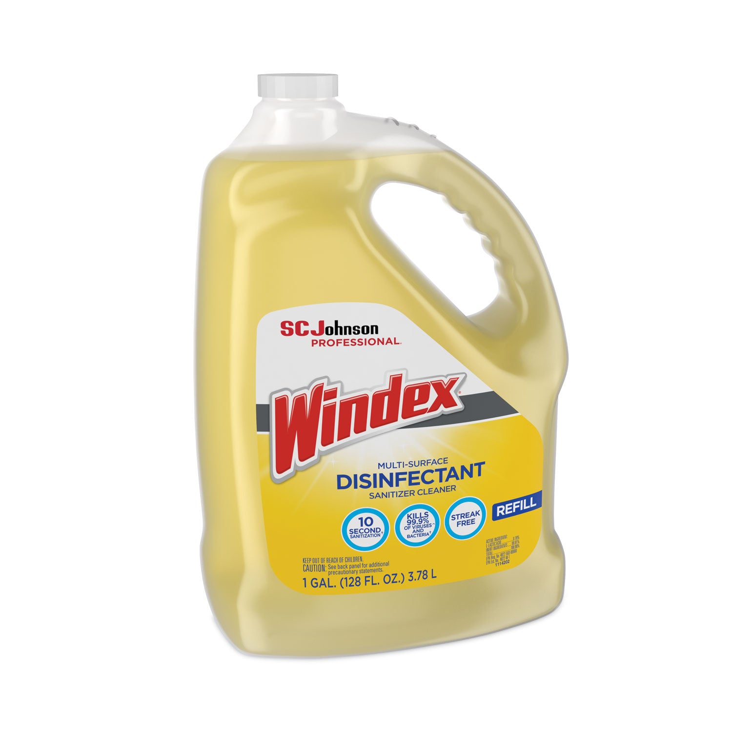 Windex® Multi-Surface Disinfectant Cleaner, Citrus, 1 Gal Bottle