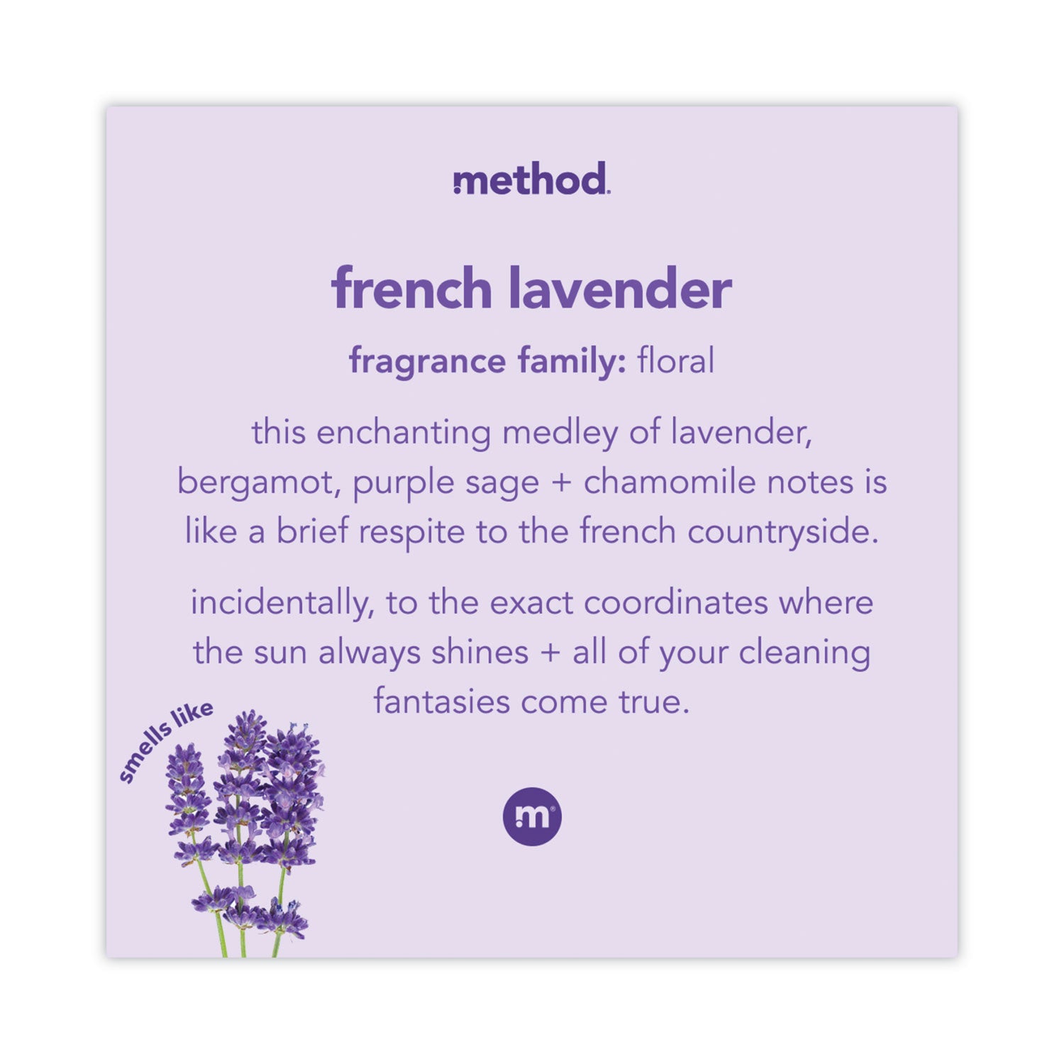 Method® Foaming Hand Wash, French Lavender Scent, 10 oz, 6/Carton