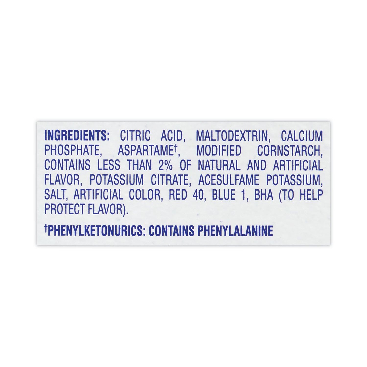 Crystal Light® On-The-Go Sugar-Free Drink Mix, Fruit Punch, 0.11 oz Single-Serving Tubes, 30/Box, 2 Boxes/Carton