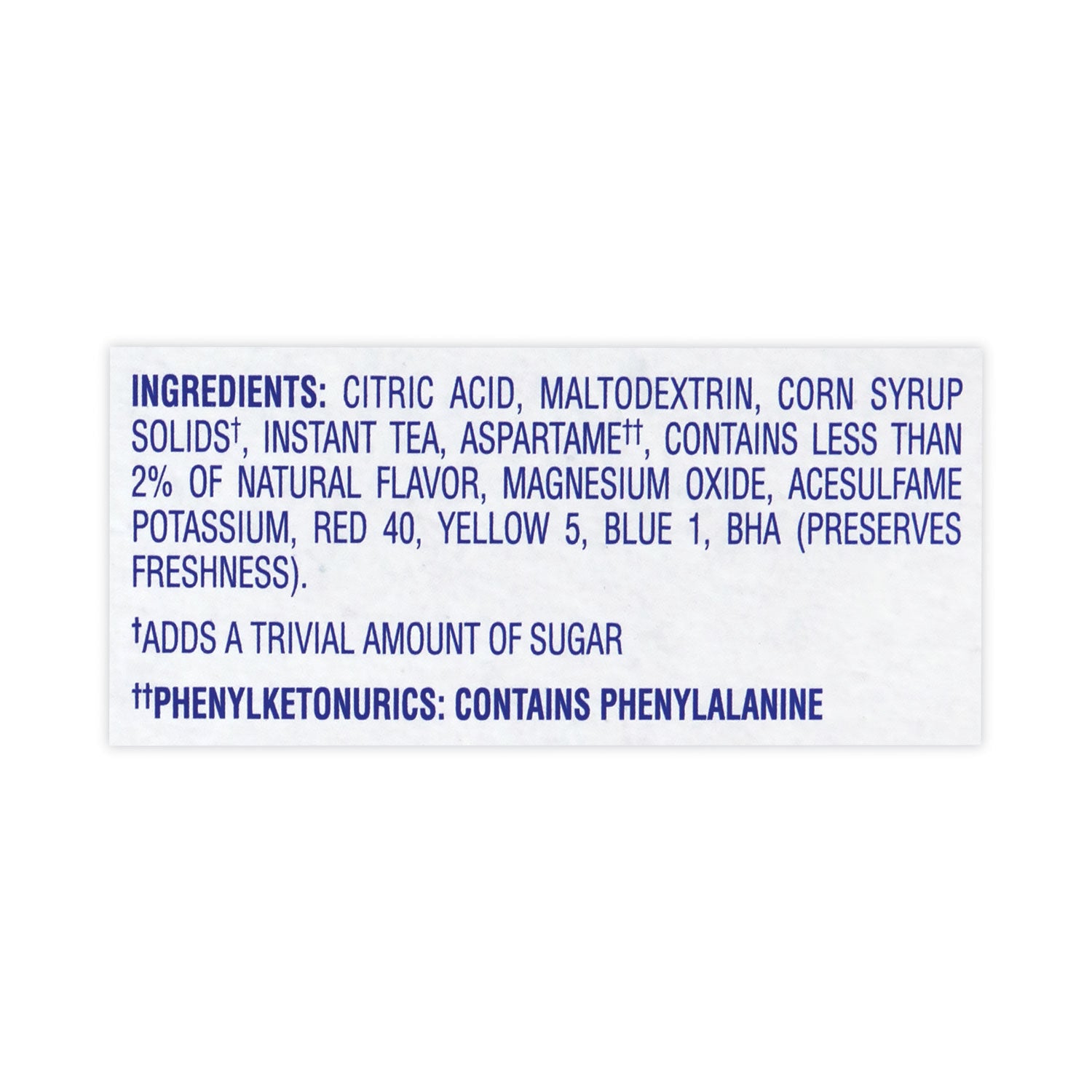 Crystal Light® On-The-Go Sugar-Free Drink Mix, Iced Tea, 0.08 oz Single-Serving Tubes, 30/Box, 2 Boxes/Carton