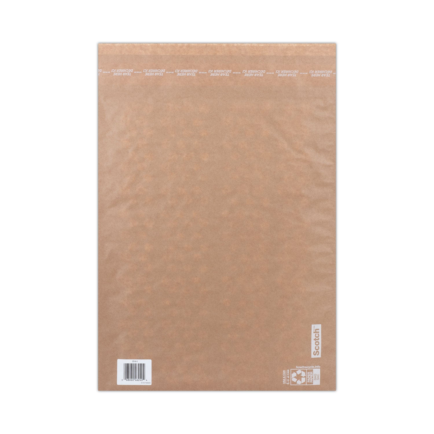 Scotch™ Curbside Recyclable Padded Mailer, #6, Bubble Cushion, Self-Adhesive Closure, 13.75 x 20, Natural Kraft, 50/Carton