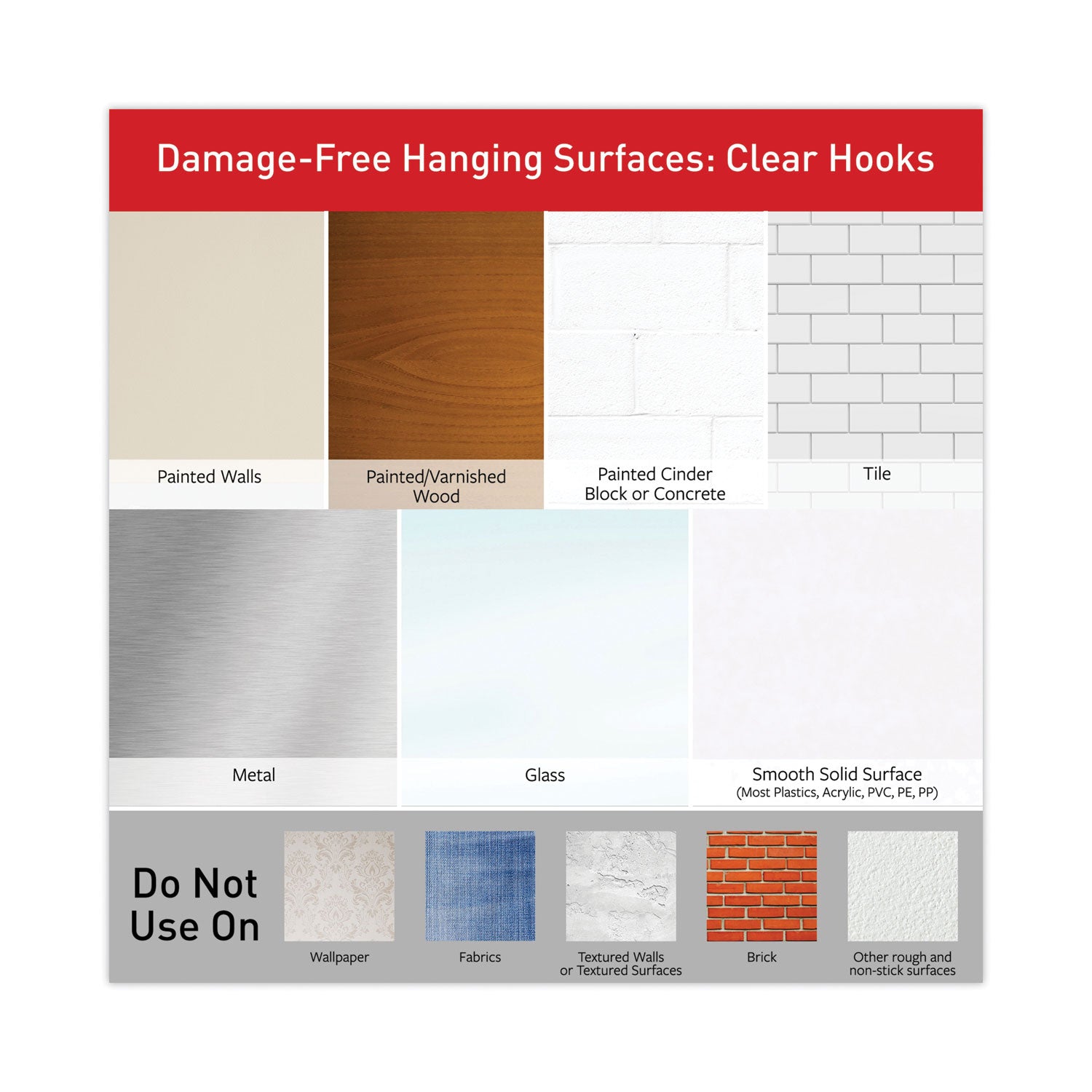 Command™ Clear Hooks and Strips, Decorating Clips, Plastic, 0.1 lb Capacity, 20 Clips and 24 Strips/Pack