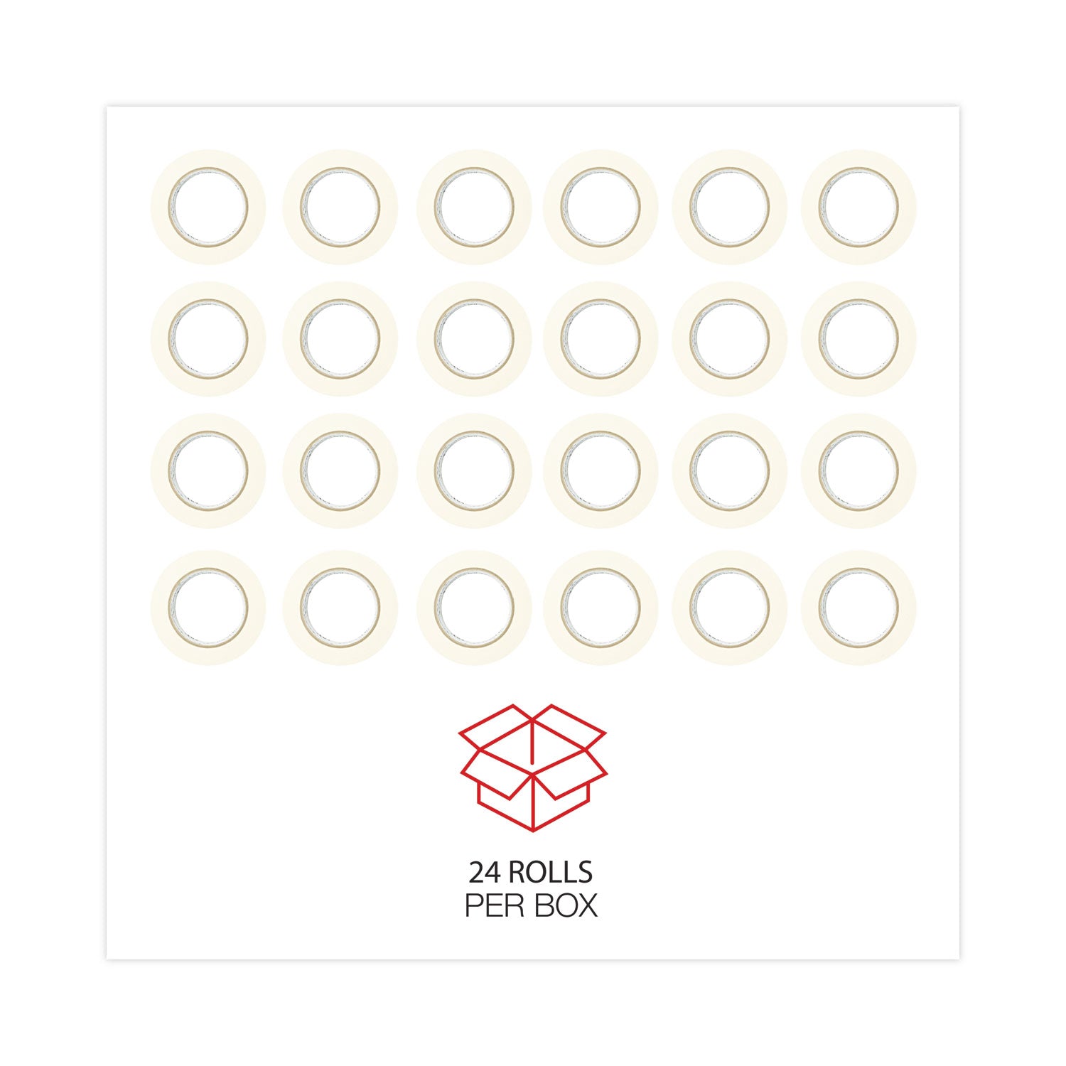 Universal® General-Purpose Masking Tape, 3" Core, 48 Mm X 54.8 M, Beige, 24/carton