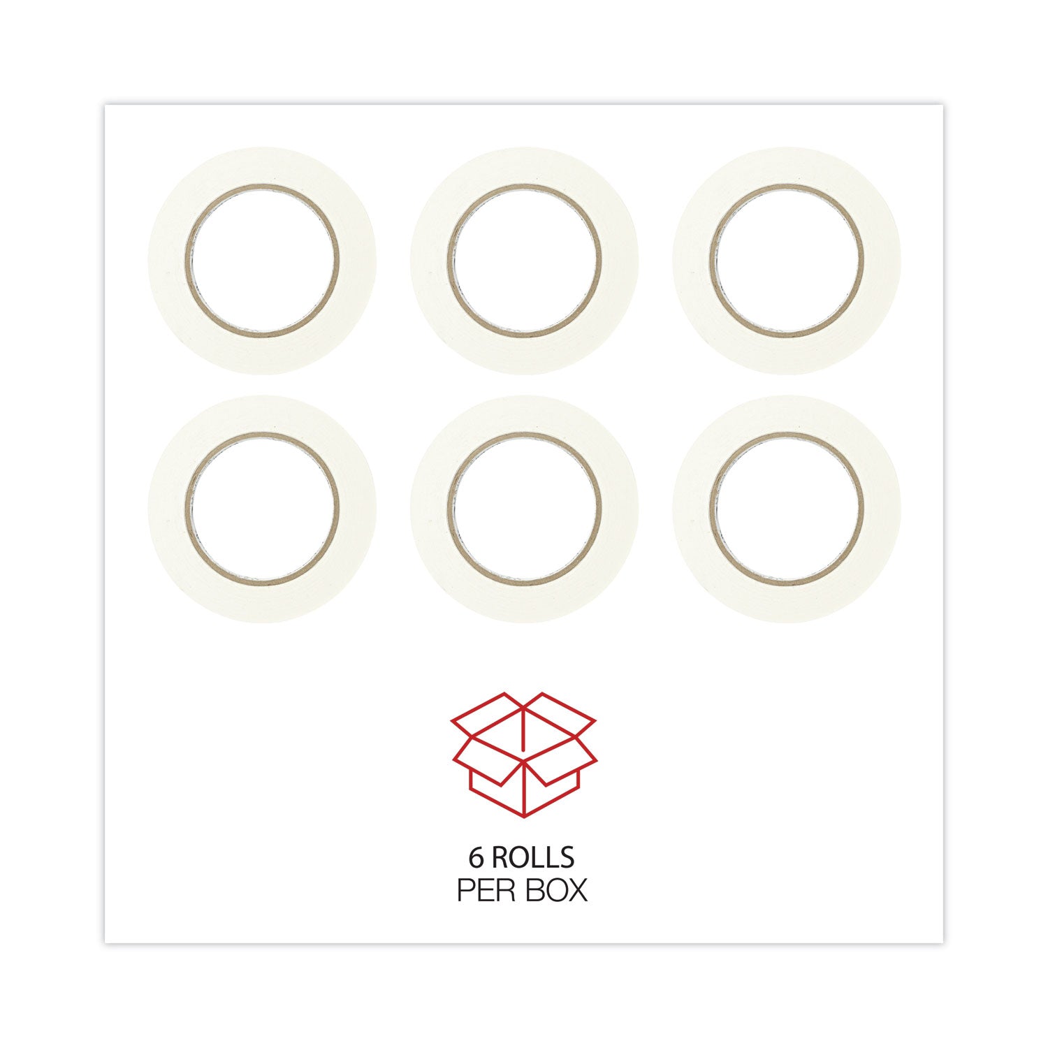 Universal® Removable General-Purpose Masking Tape, 3" Core, 18 Mm X 54.8 M, Beige, 6/pack